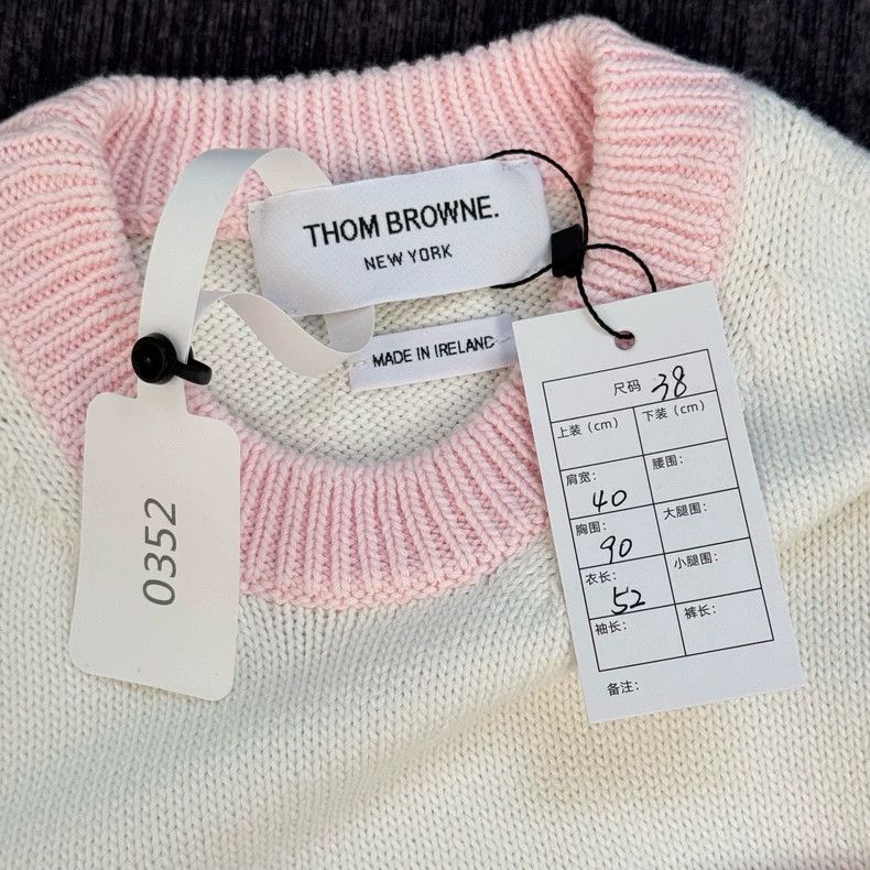 Thom Browne Thom Browne Pink Stripe Knit Short Sleeve - dmc Size US M / EU 48-50 / 2 - 2 Thumbnail