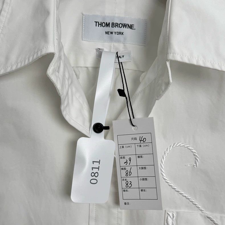 Thom Browne Thom Browne White Pocket Logo Dress - dmc Size US M / EU 48-50 / 2 - 2 Thumbnail