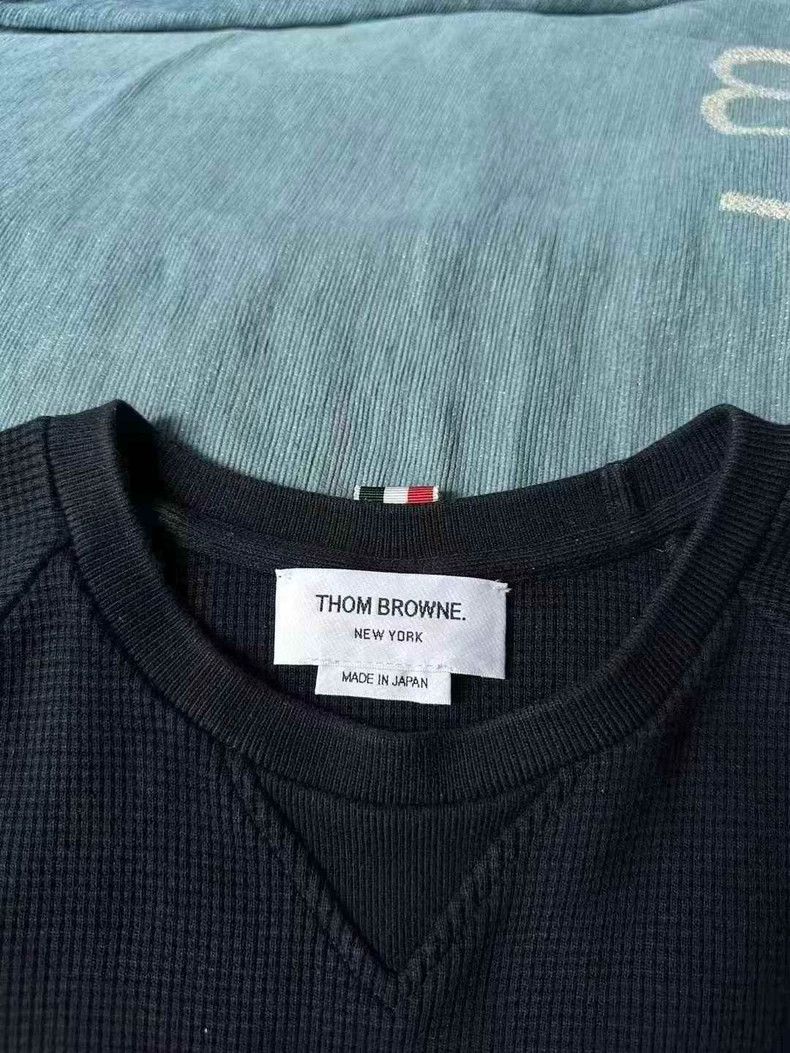 Thom Browne Thom Browne Waffle Short Sleeve Sweatshirt - dmc Size US M / EU 48-50 / 2 - 2 Thumbnail