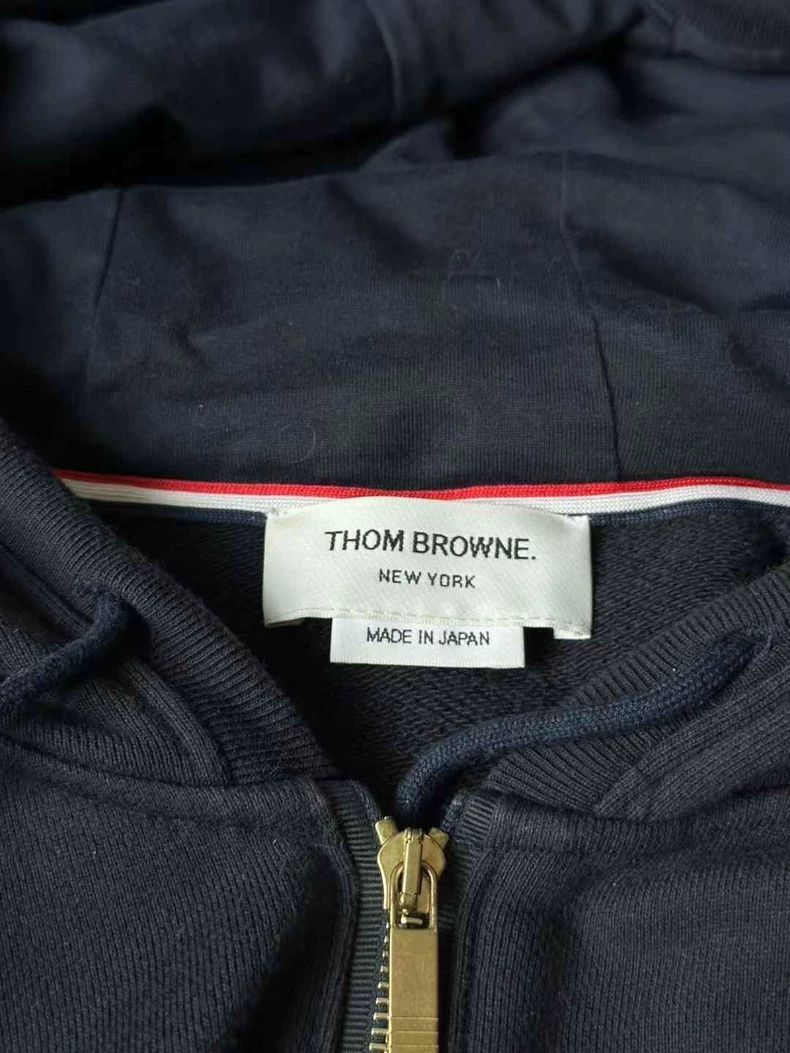 Thom Browne Thom Browne Blue Zip-Up Hoodie - dmc Size US M / EU 48-50 / 2 - 2 Thumbnail