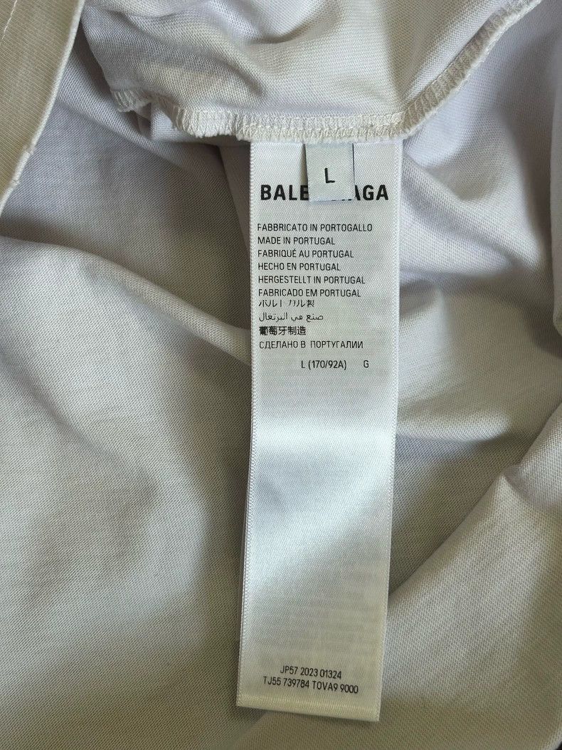Balenciaga Balenciaga 24SS White Tape Short Sleeve T-Shirt - dmc Size US L / EU 52-54 / 3 - 4 Thumbnail
