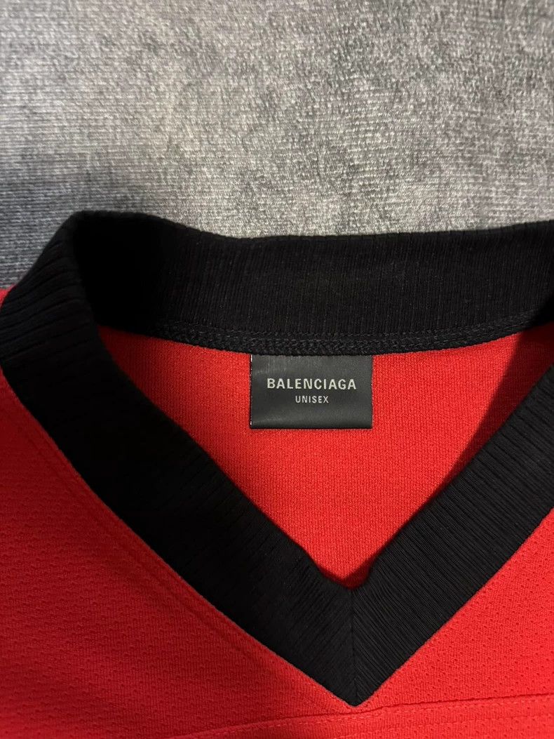 Balenciaga Balenciaga Red 25 Rugby Short Sleeve Jersey - dmc Size US M / EU 48-50 / 2 - 3 Thumbnail