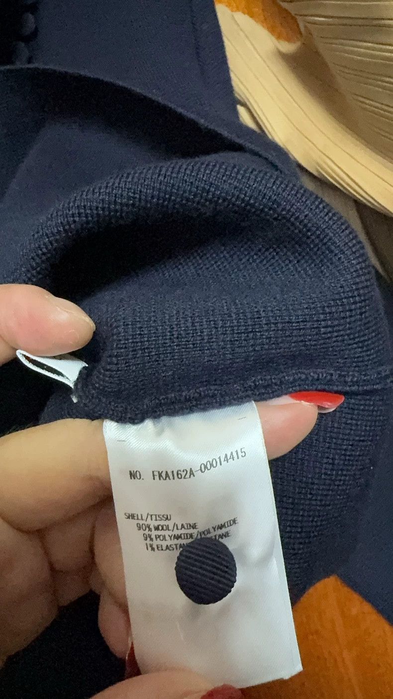 THOM BROWNE Navy Turtleneck Wool Sweater - dmc
