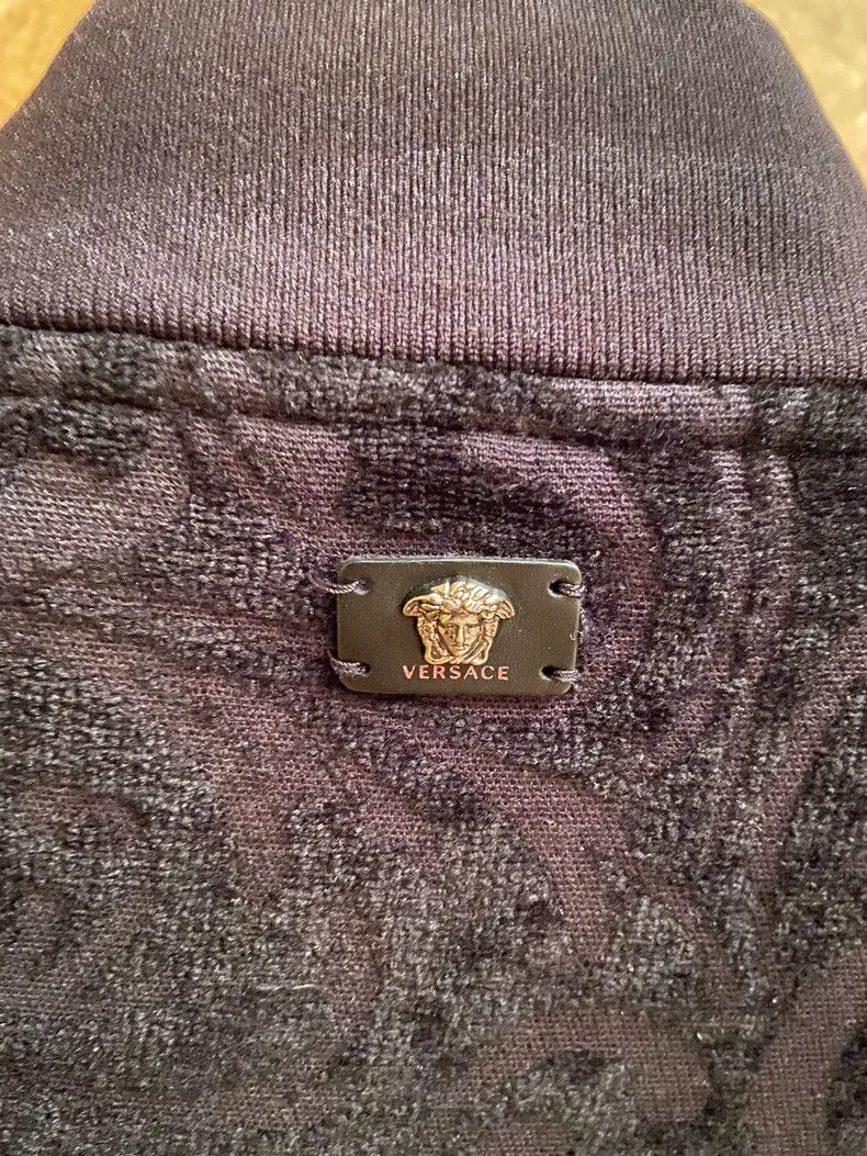 Versace Versace Black Label Velvet Floral Bomber Jacket - dmc Size US L / EU 52-54 / 3 - 3 Thumbnail