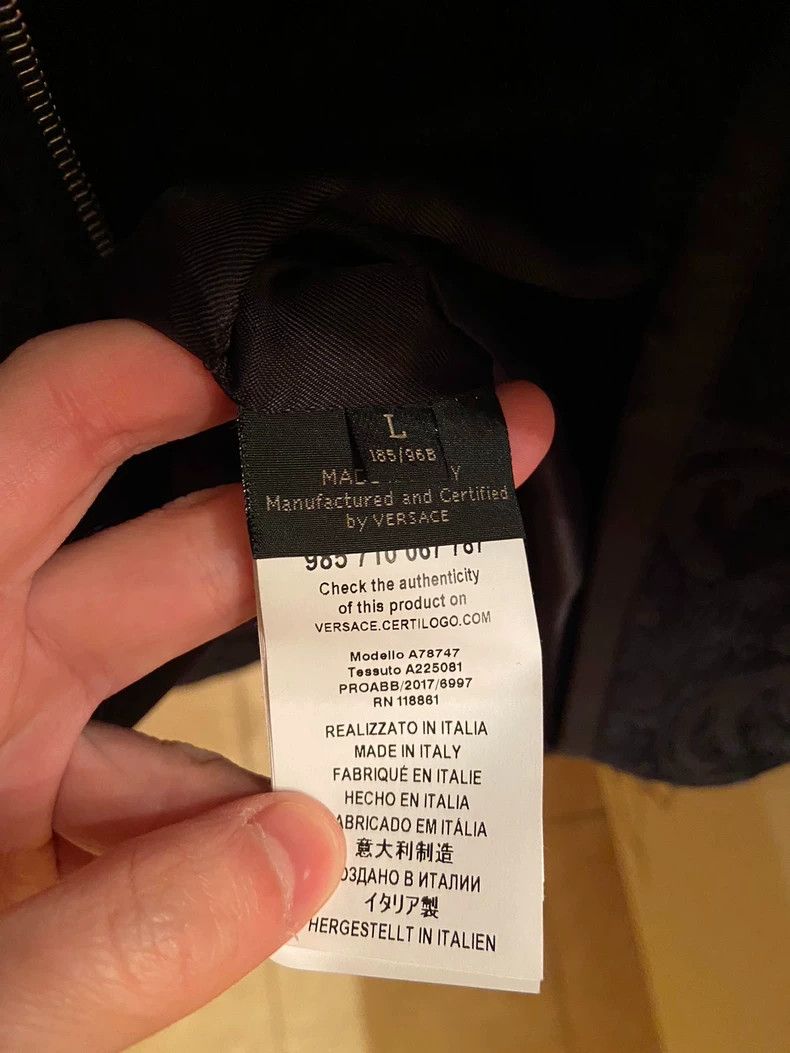 Versace Versace Black Label Velvet Floral Bomber Jacket - dmc Size US L / EU 52-54 / 3 - 6 Thumbnail