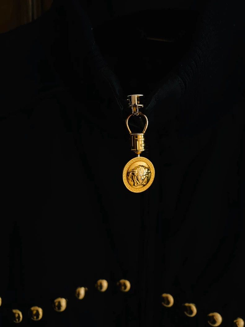 Versace Versace Studded Zip-Up Jacket - dmc Size US M / EU 48-50 / 2 - 3 Thumbnail