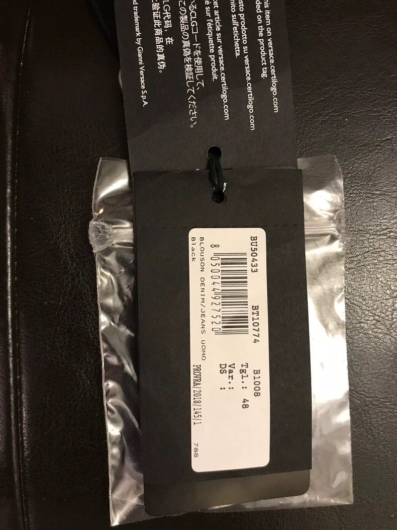 Versace Versus Versace Denim Jacket Black - dmc Size US M / EU 48-50 / 2 - 6 Thumbnail