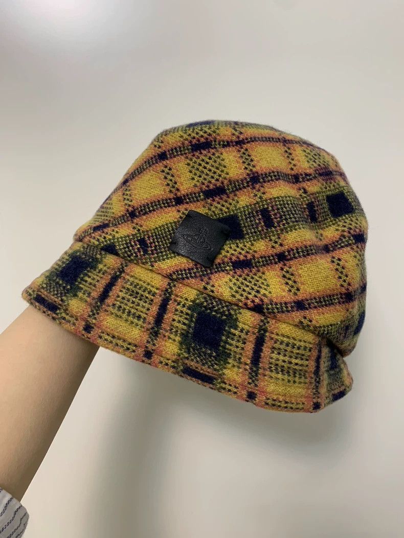 Vivienne Westwood Vivienne Westwood Yellow Plaid Newsboy Cap - dmc Size ONE SIZE - 2 Thumbnail