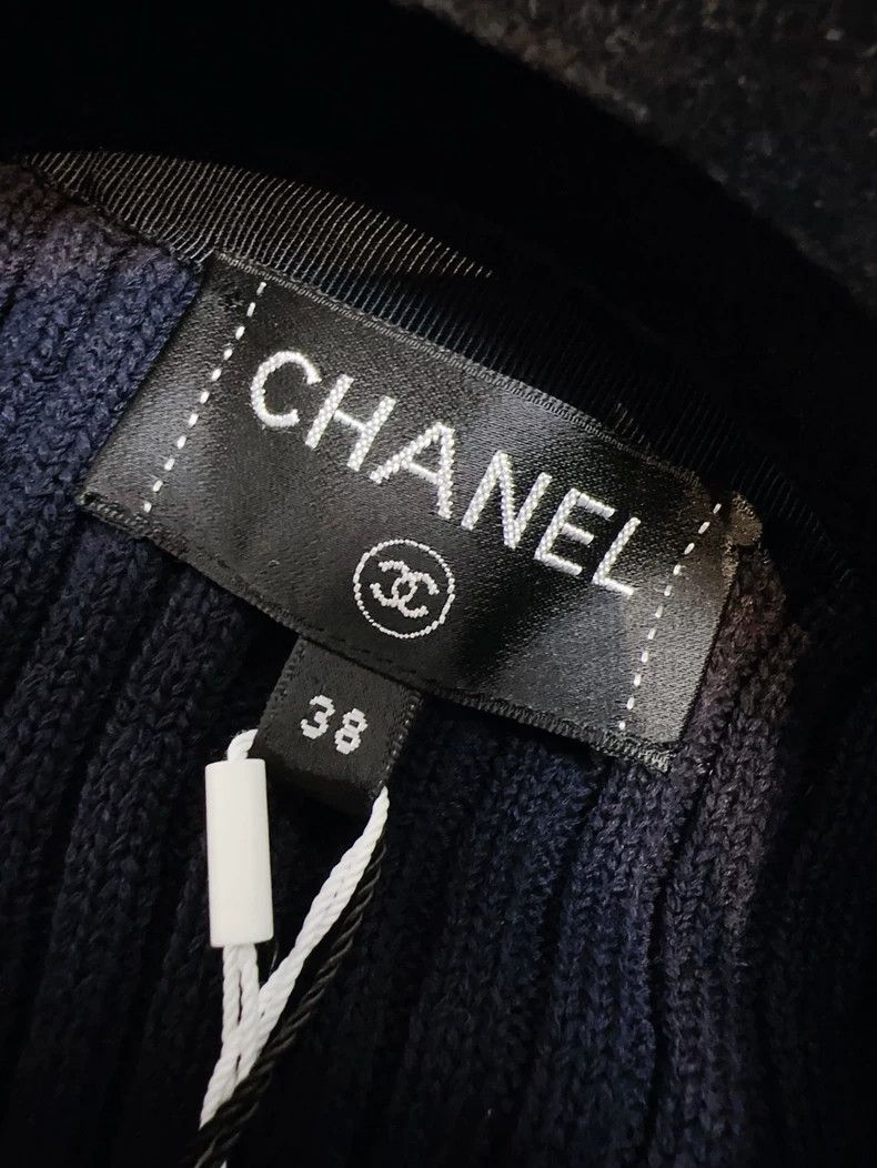Chanel Chanel Blue Knit Long Cardigan Coat - dmc Size US M / EU 48-50 / 2 - 7 Thumbnail