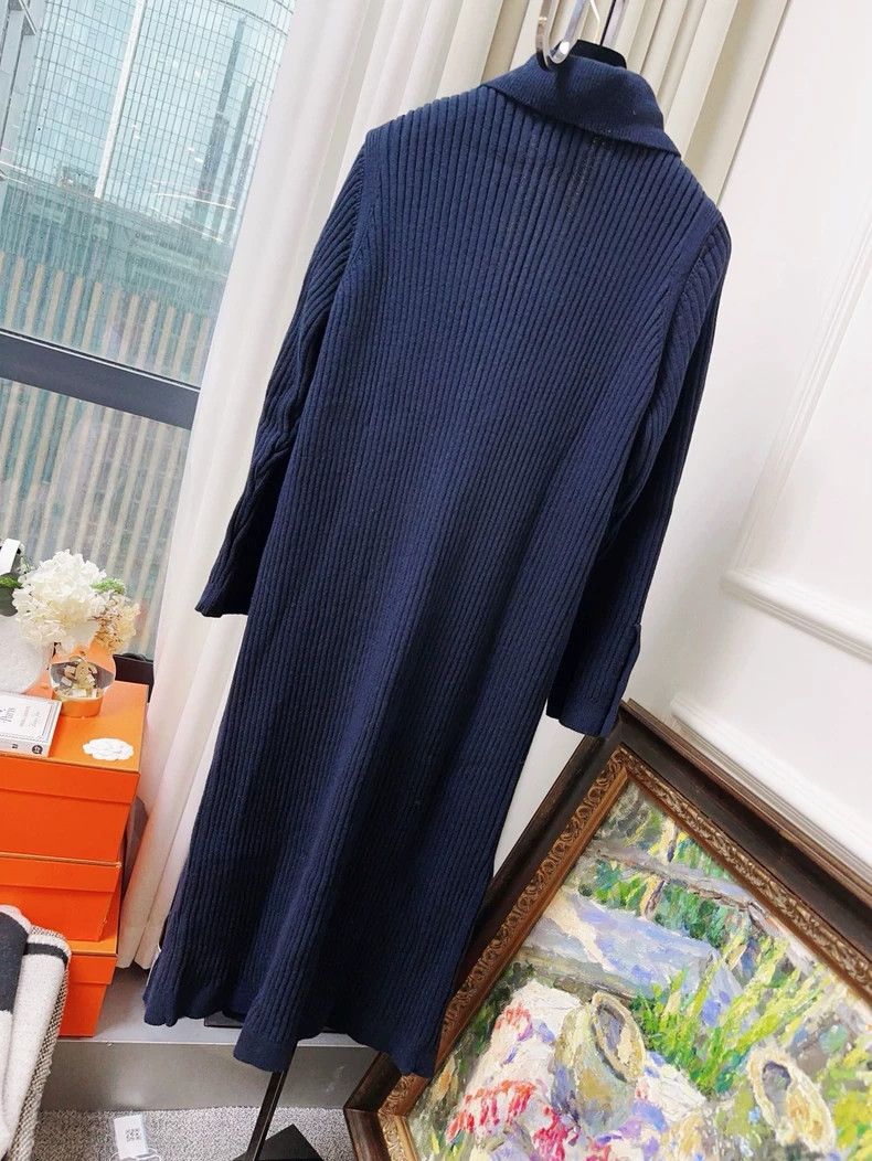 Chanel Chanel Blue Knit Long Cardigan Coat - dmc Size US M / EU 48-50 / 2 - 2 Thumbnail