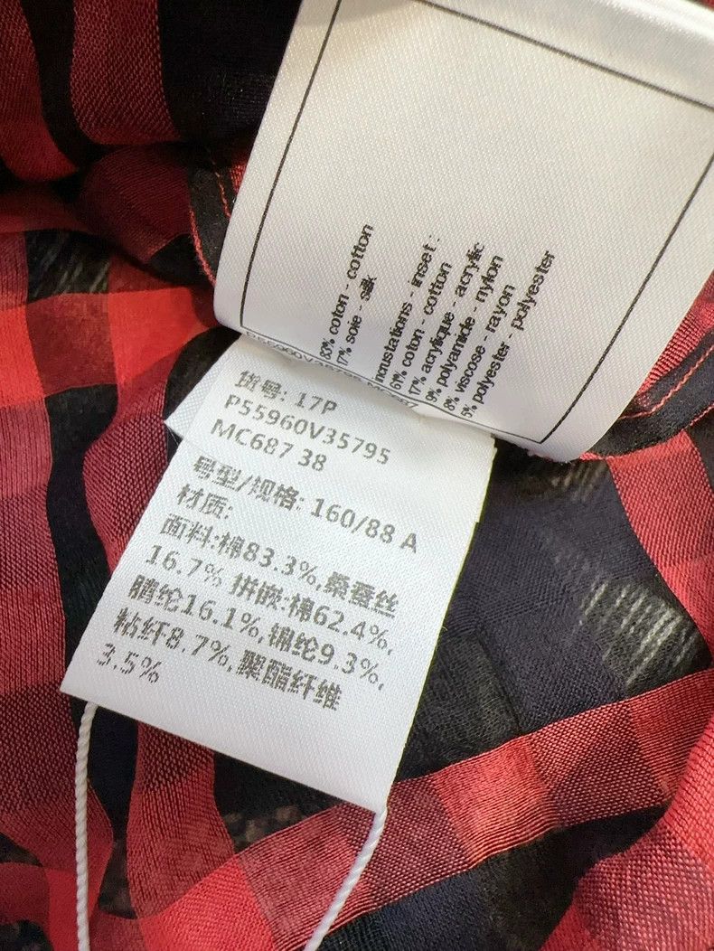 Chanel Chanel Red Black Plaid Tweed Long Sleeve Shirt - dmc Size US M / EU 48-50 / 2 - 8 Thumbnail