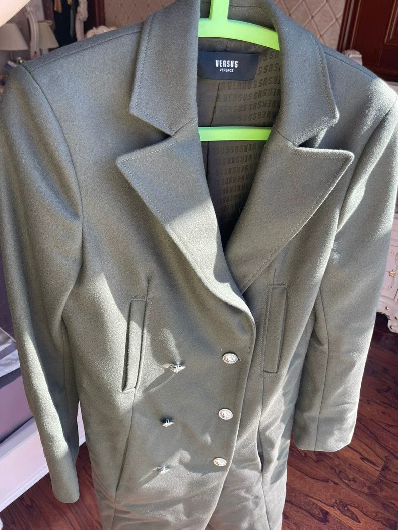 Versace Versus Versace Green Double-Breasted Coat - dmc Size US M / EU 48-50 / 2 - 3 Thumbnail
