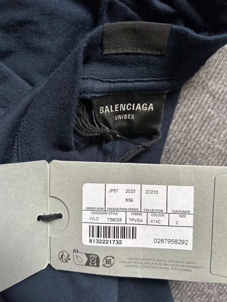 Balenciaga Balenciaga Blue Be Nice Short Sleeve Tee - dmc Size US S / EU 44-46 / 1 - 3 Thumbnail