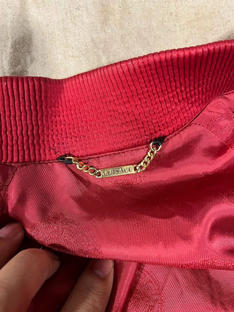 Versace Versace Red Satin Jacket with Medusa Embroidery - dmc Size US XL / EU 56 / 4 - 3 Thumbnail