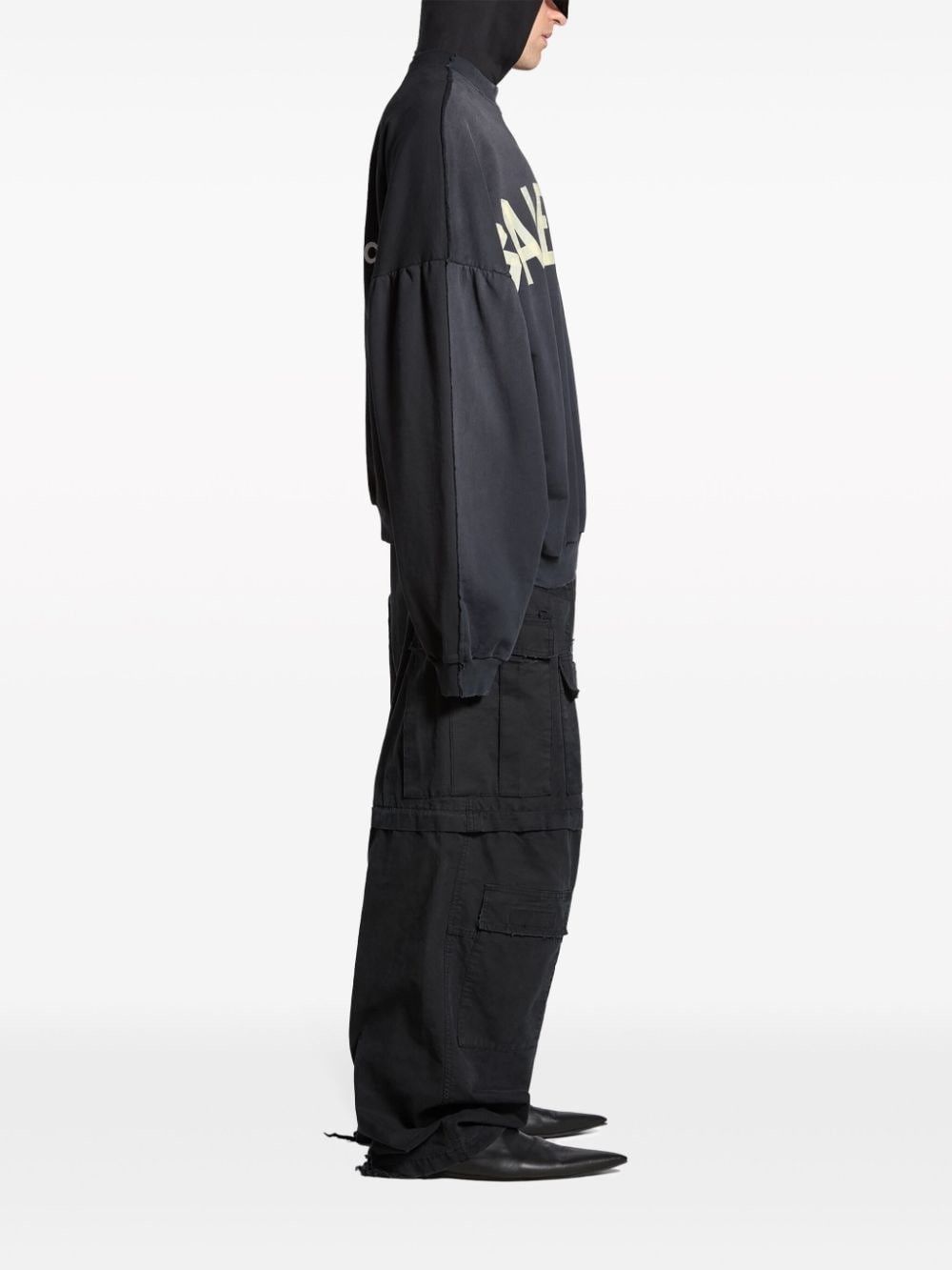 Balenciaga tape type double front sweatshirt in black Size US XS / EU 42 / 0 - 5 Thumbnail