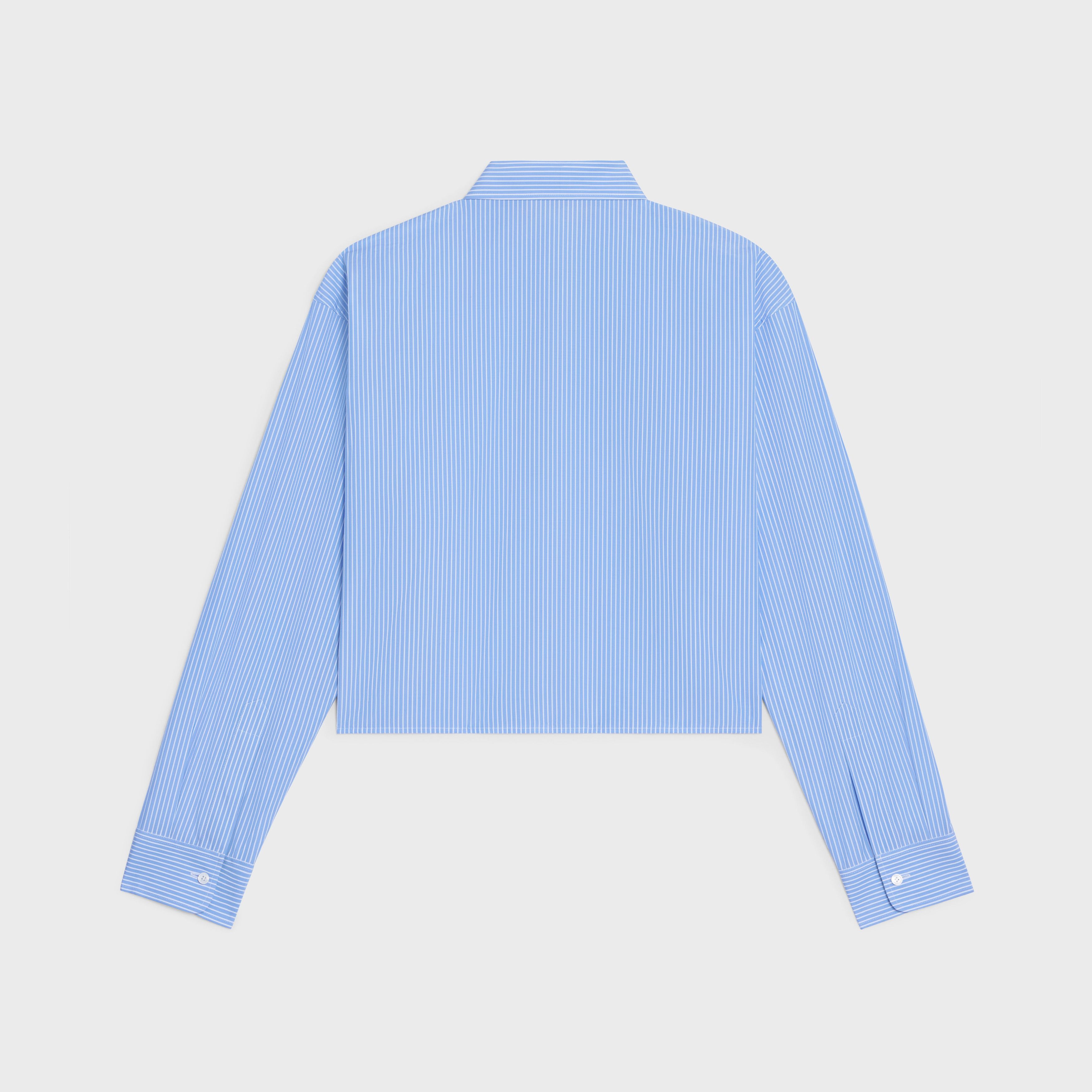Celine cropped shirt in striped cotton poplin Size XS / US 0-2 / IT 36-38 - 2 Thumbnail