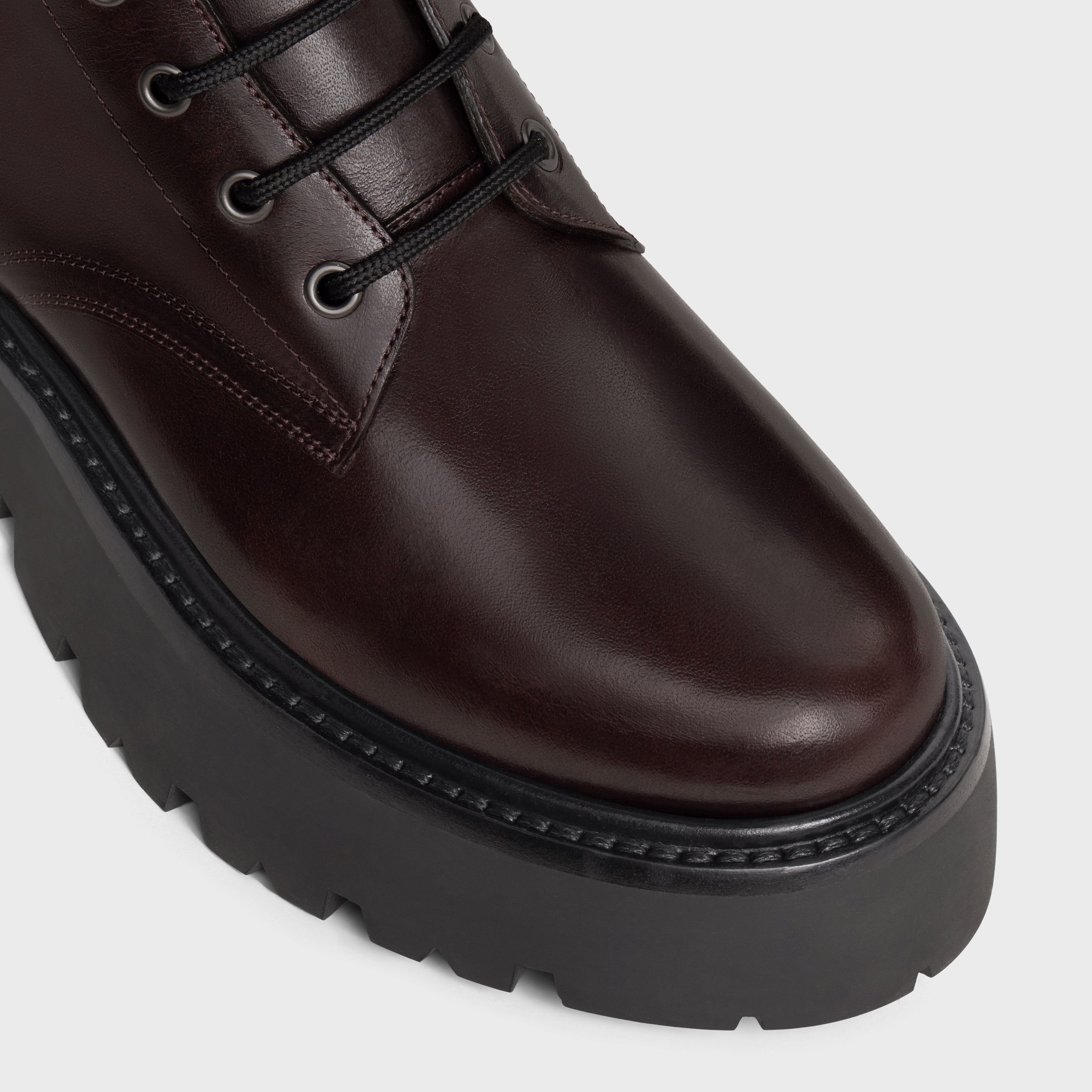 CELINE BULKY LACE-UP BOOT in CALFSKIN - VEGETAL TANNING