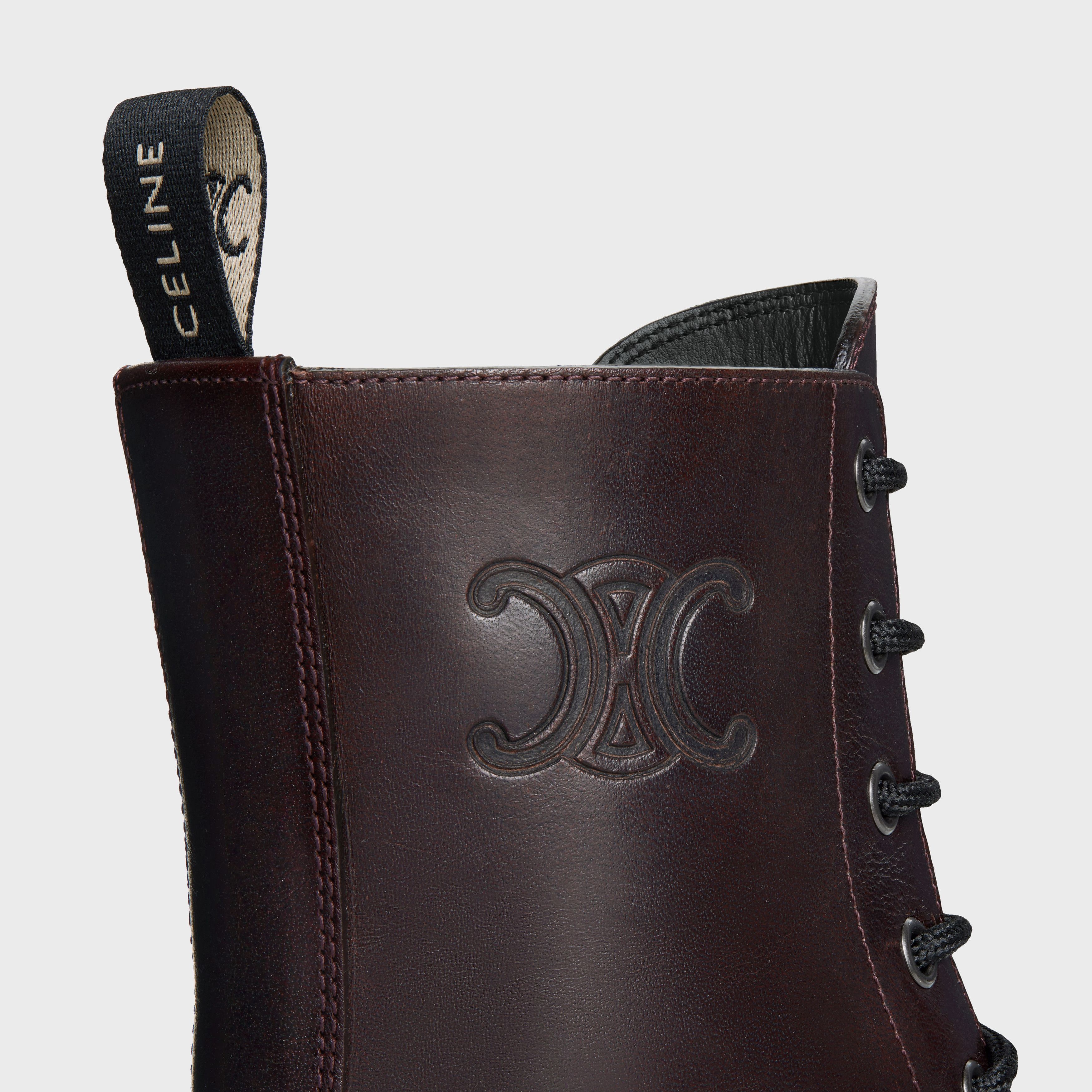 CELINE BULKY LACE-UP BOOT in CALFSKIN - VEGETAL TANNING