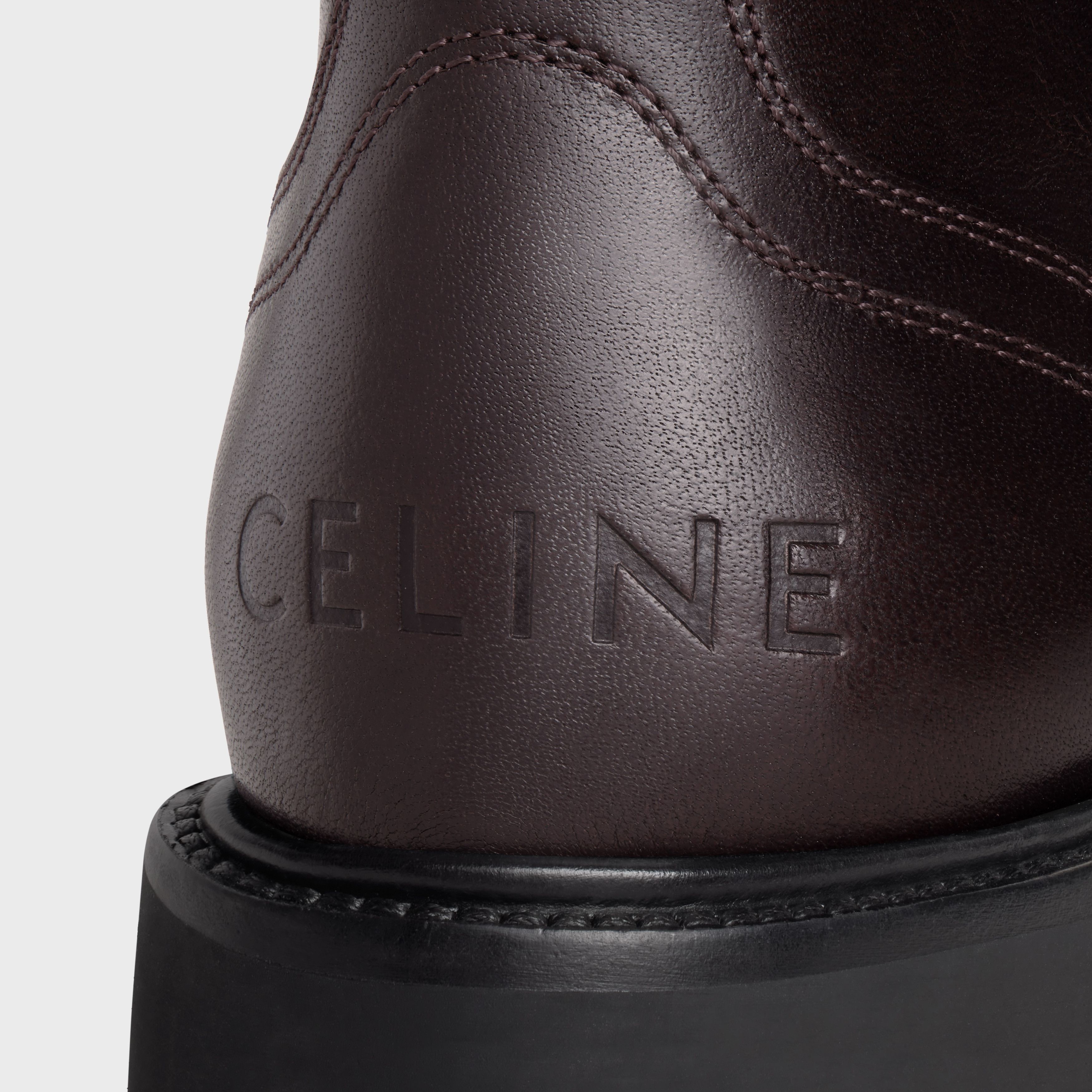 CELINE BULKY LACE-UP BOOT in CALFSKIN - VEGETAL TANNING