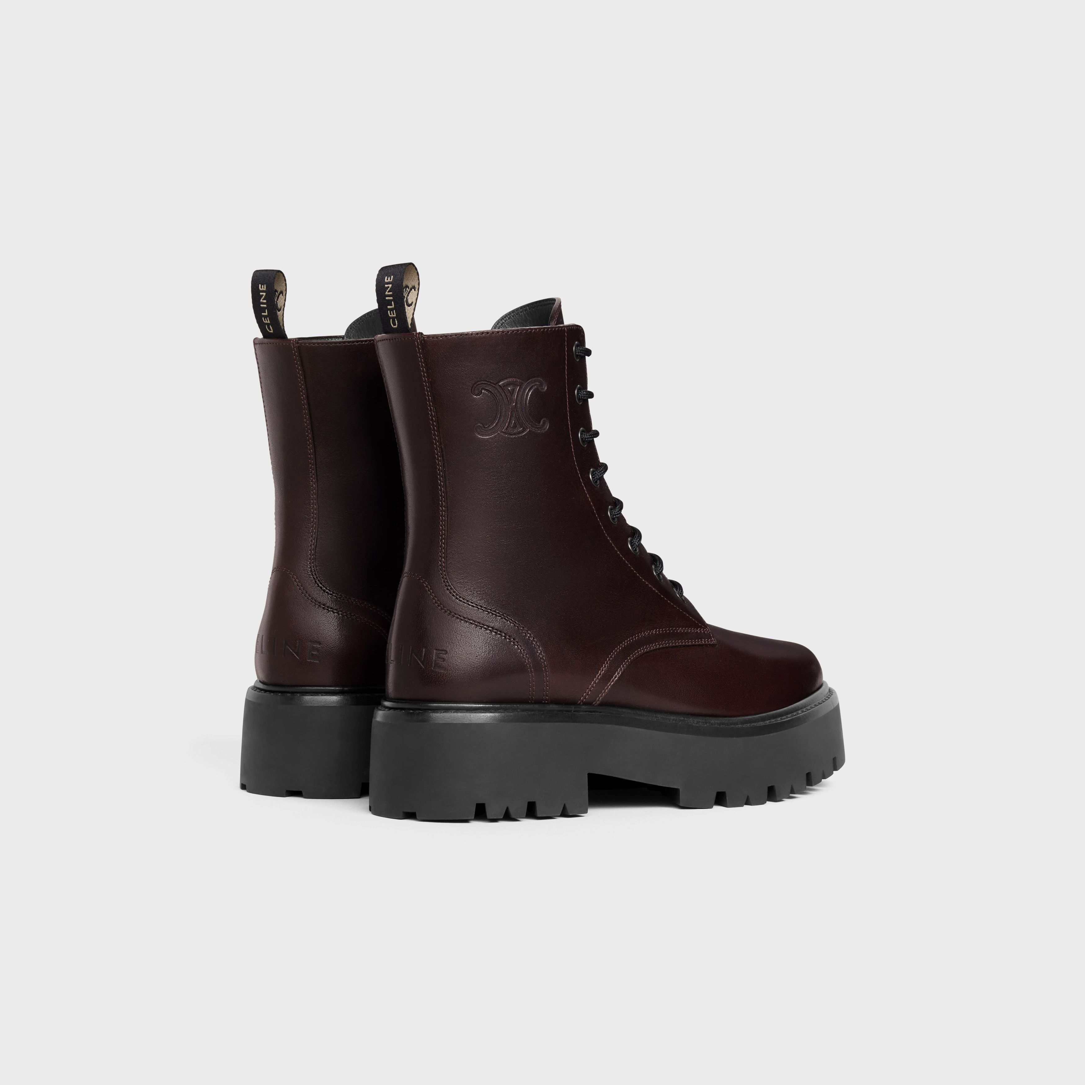 CELINE BULKY LACE-UP BOOT in CALFSKIN - VEGETAL TANNING