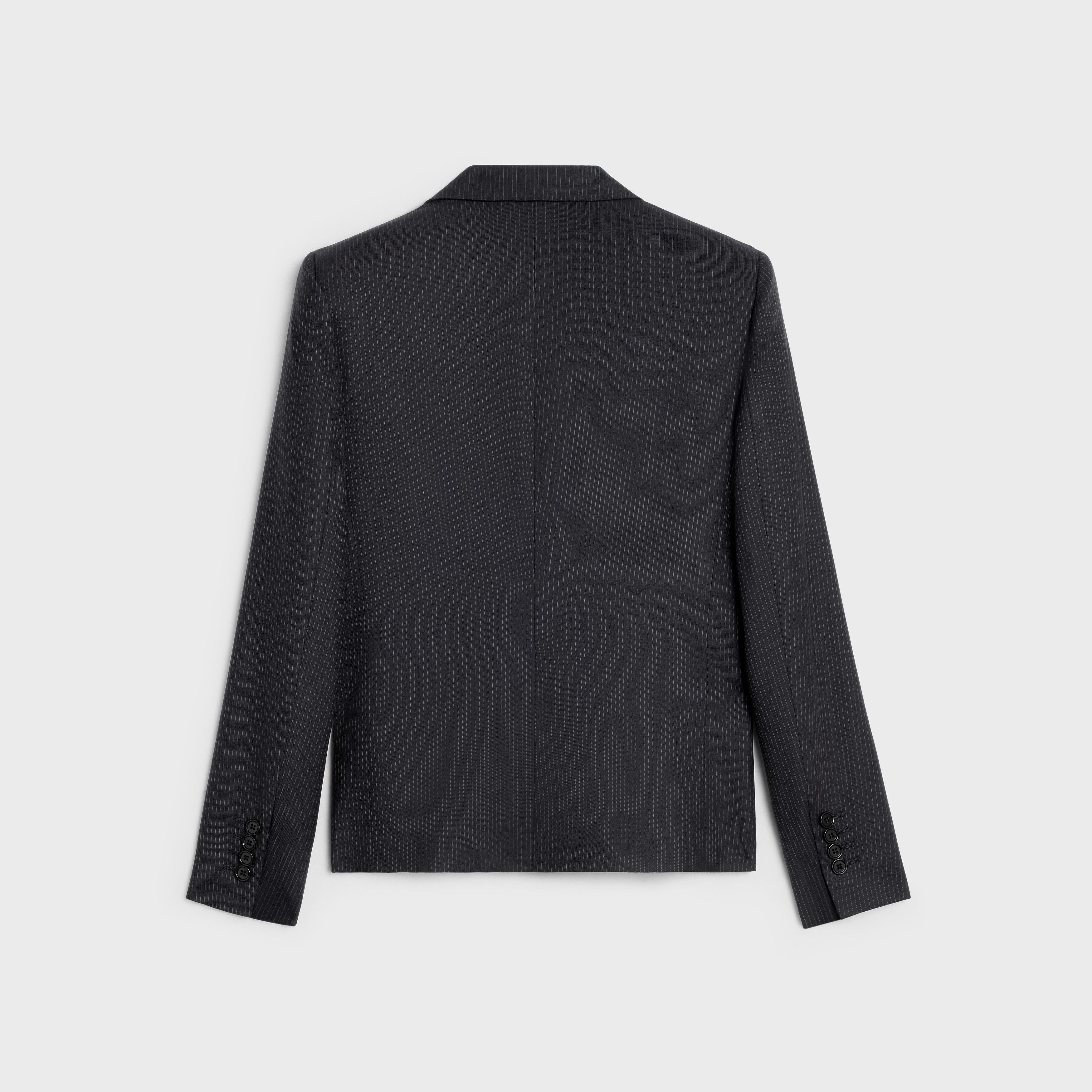 Celine short jacket in striped wool Size L / US 10 / IT 46 - 2 Thumbnail