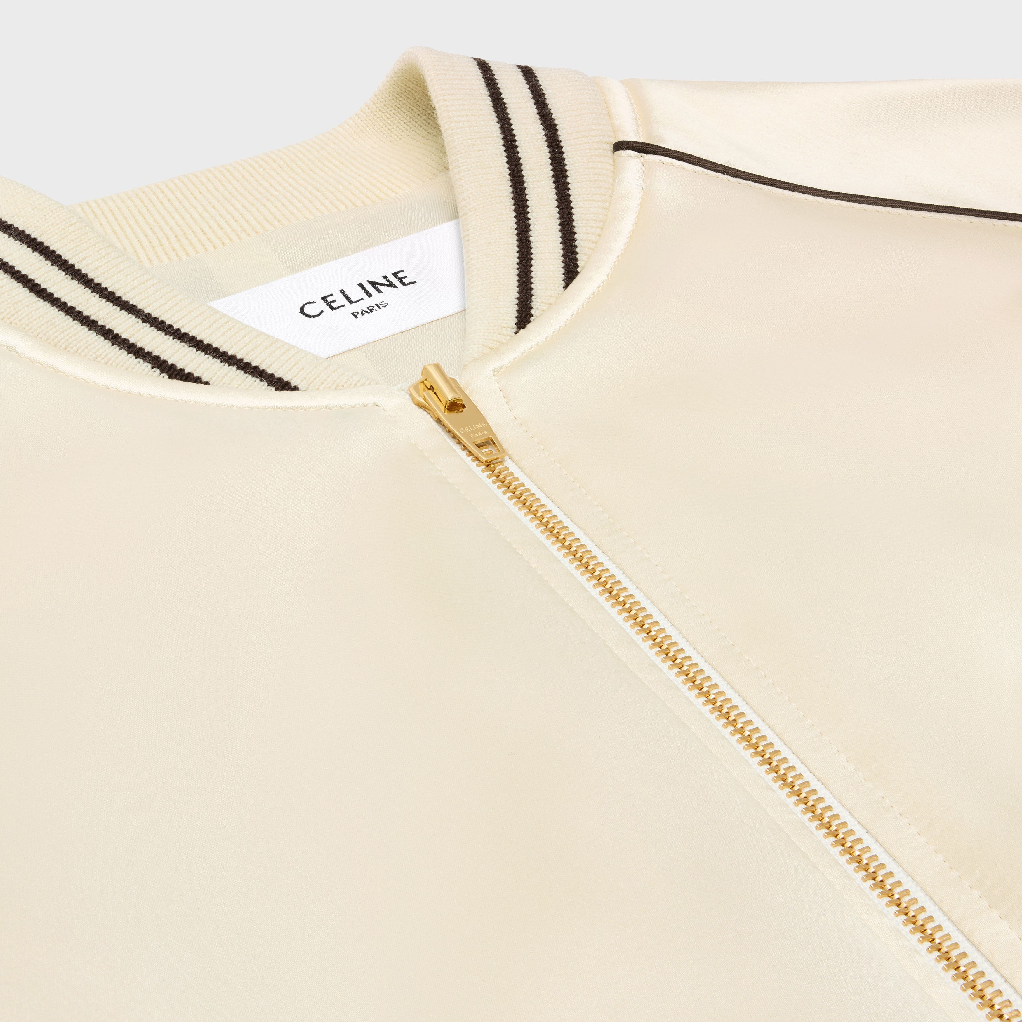 Celine celine souvenir teddy jacket in flowing satin Size L / US 10 / IT 46 - 3 Thumbnail