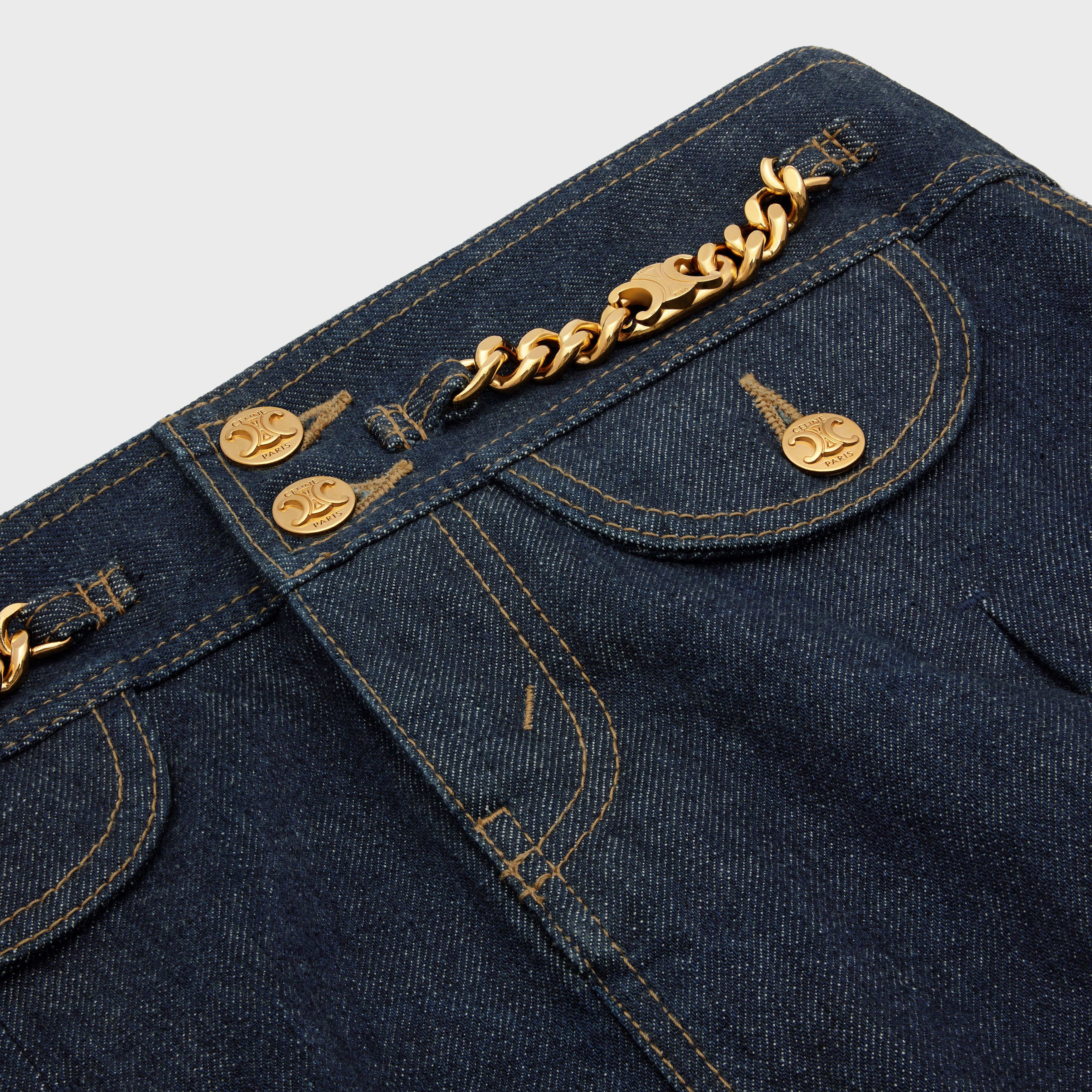 Celine mini skirt in rinsed wash denim Size 25" / US 0 / IT 36 - 3 Thumbnail