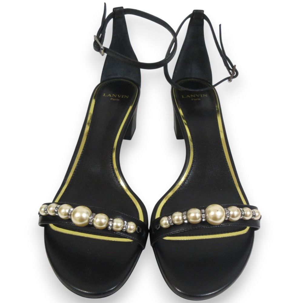 Lanvin Lanvin Lanvin Pearl Embellished Leather Sandals Leather Other DUTY FREE for USA Size ONE SIZE - 3 Thumbnail