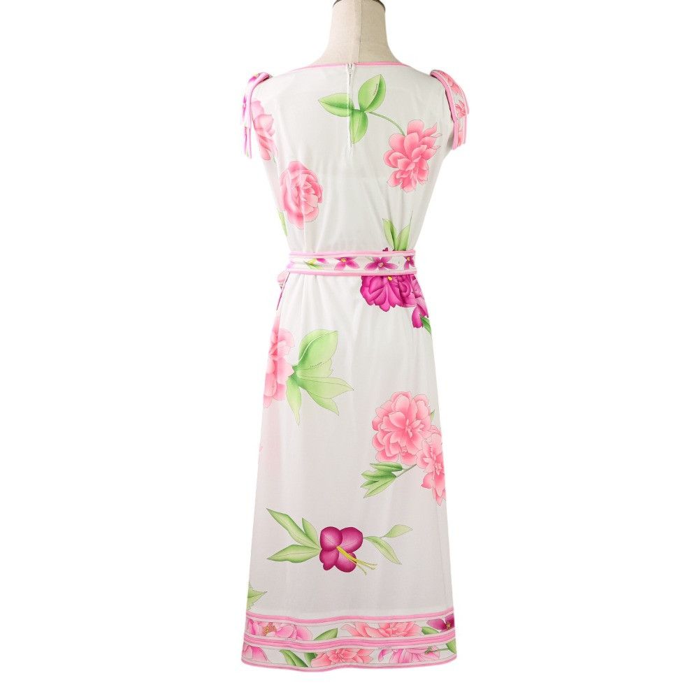 Other Other LEONARD Flower Print Kankan Stretch Dress Others Dresses DUTY FREE for USA Size ONE SIZE - 4 Thumbnail