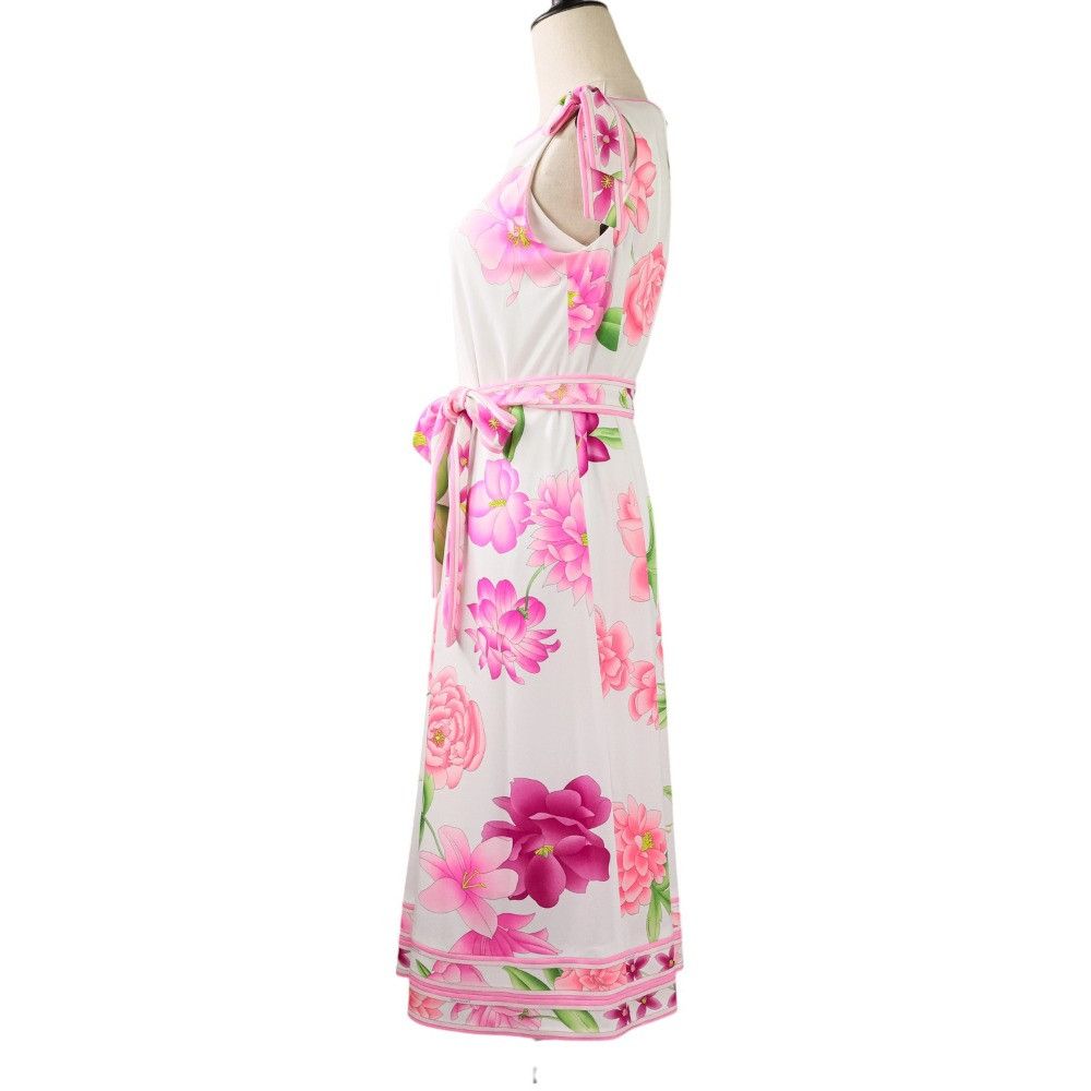 Other Other LEONARD Flower Print Kankan Stretch Dress Others Dresses DUTY FREE for USA Size ONE SIZE - 3 Thumbnail
