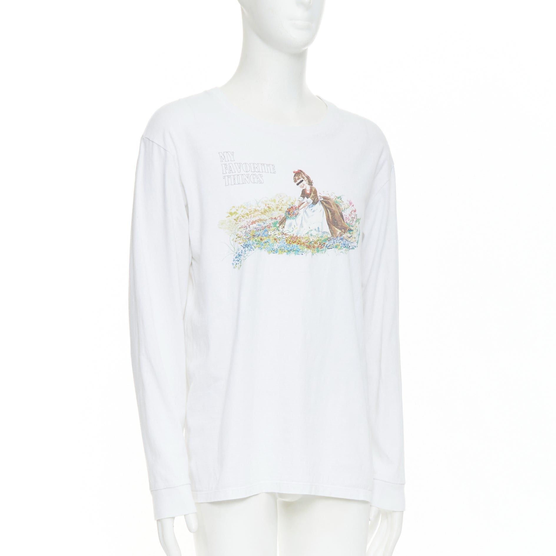 トップス john undercover archive y2k l/s tee UNDERCOVER John My Favourite Things white cotton print long sleeve