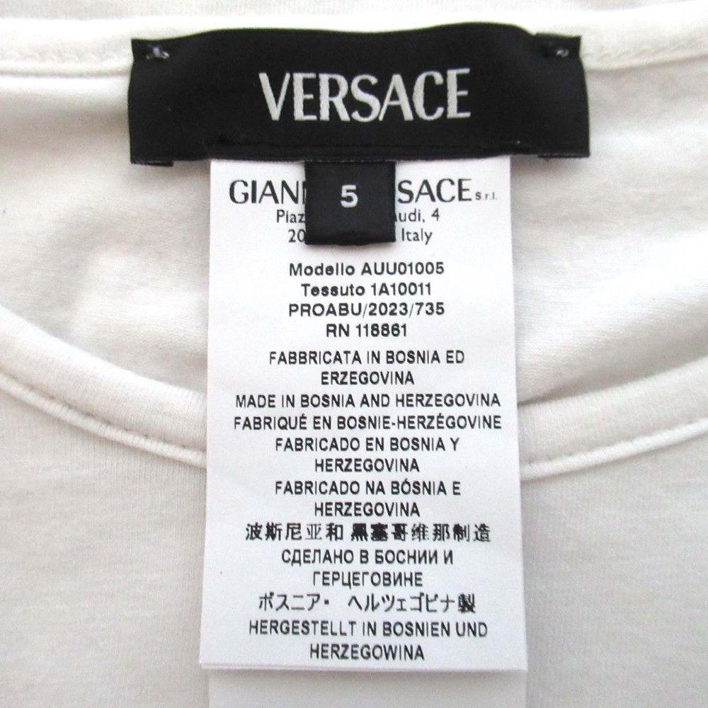 Versace Versace Versace Medusa Print Cotton T-shirt Cotton T-Shirts AUU01005 1A10011 DUTY FREE for USA Size ONE SIZE - 11 Thumbnail