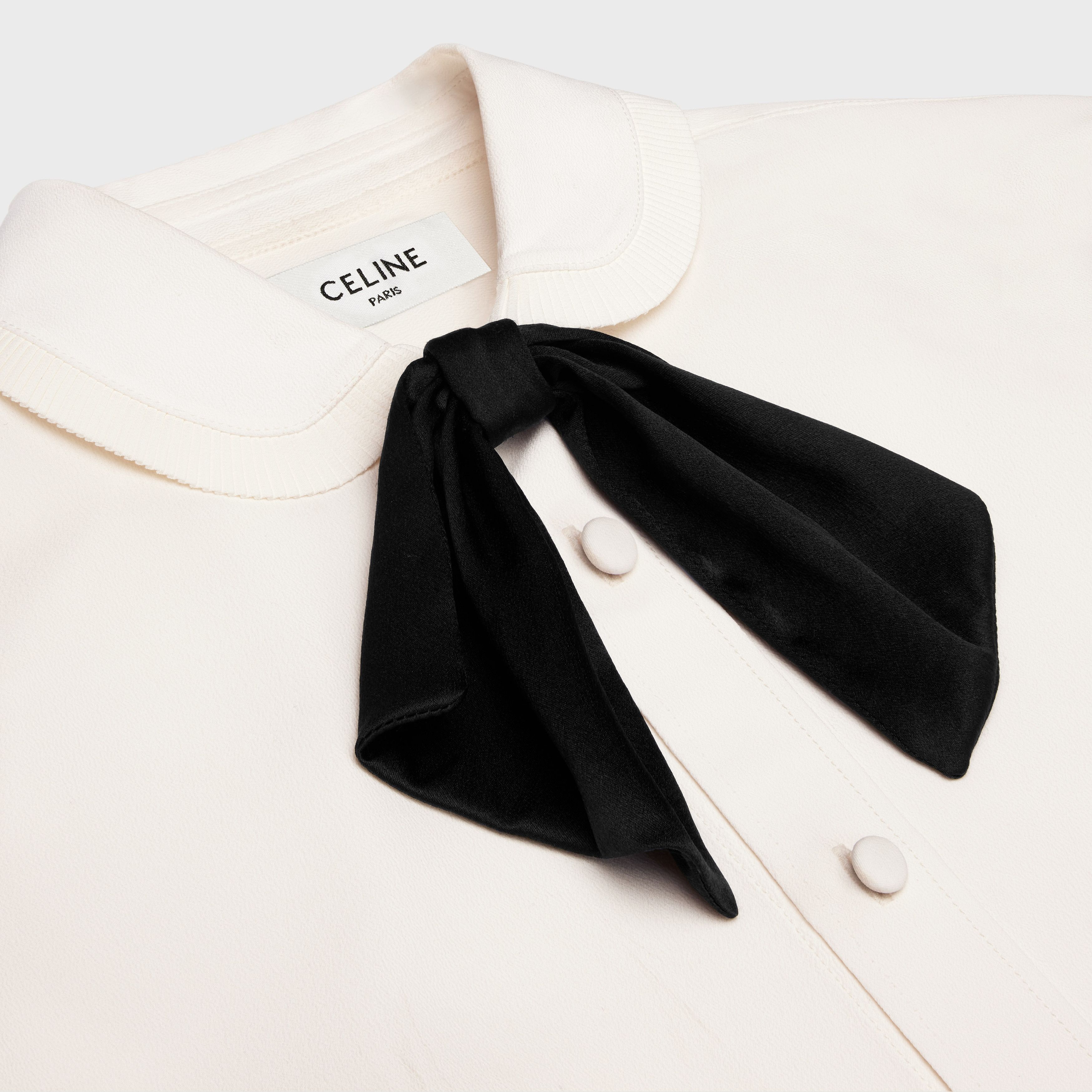 Celine CROPPED ROMY SHIRT IN SILK CREPE Size XS / US 0-2 / IT 36-38 - 3 Thumbnail
