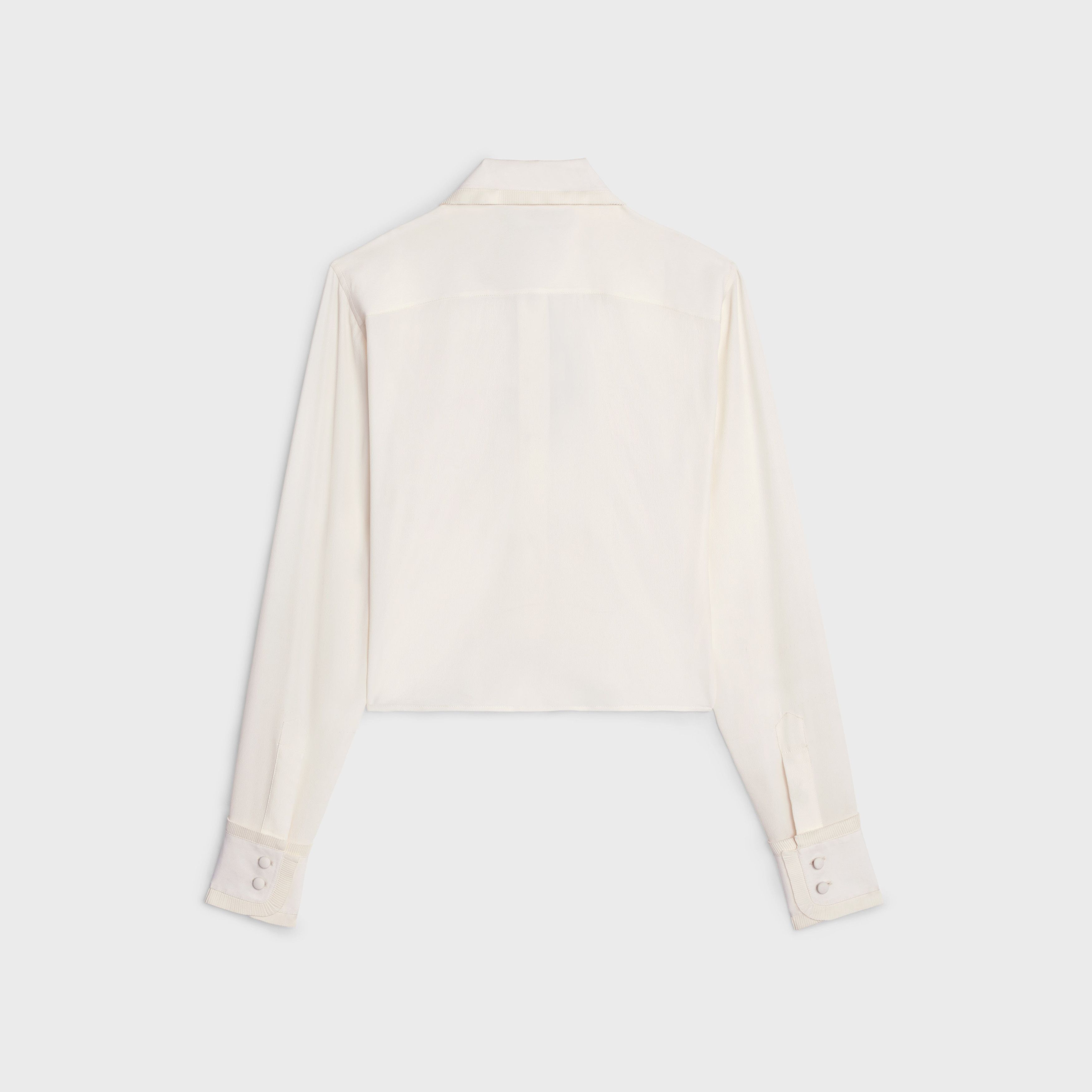 Celine CROPPED ROMY SHIRT IN SILK CREPE Size XL / US 12-14 / IT 48-50 - 2 Thumbnail