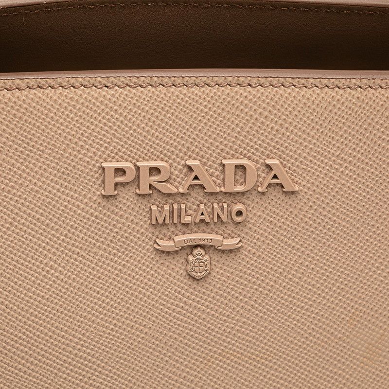 Prada Prada Prada Monochrome Leather 2way Bag Leather Shoulder Bag DUTY FREE for USA Size ONE SIZE - 4 Thumbnail