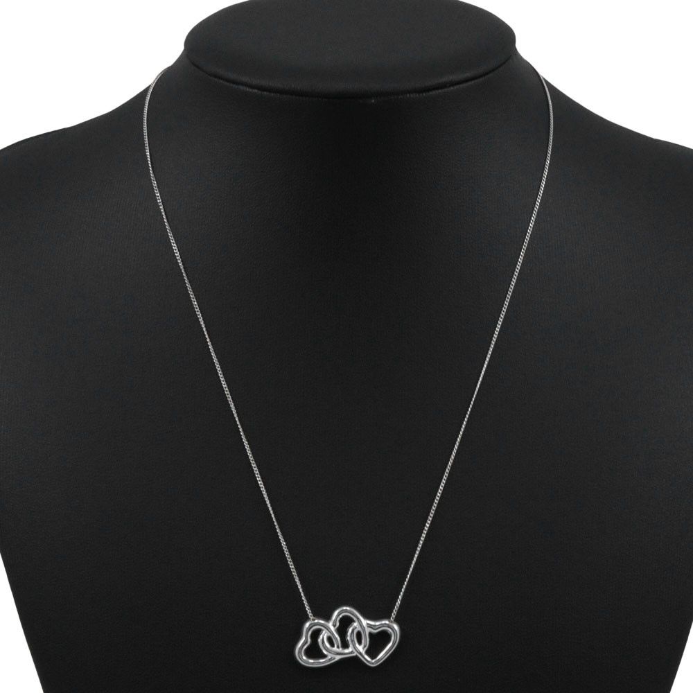 Tiffany & Co. Tiffany & Co. Tiffany Triple Heart Silver 925 Necklace Metal Necklace Size ONE SIZE - 2 Thumbnail