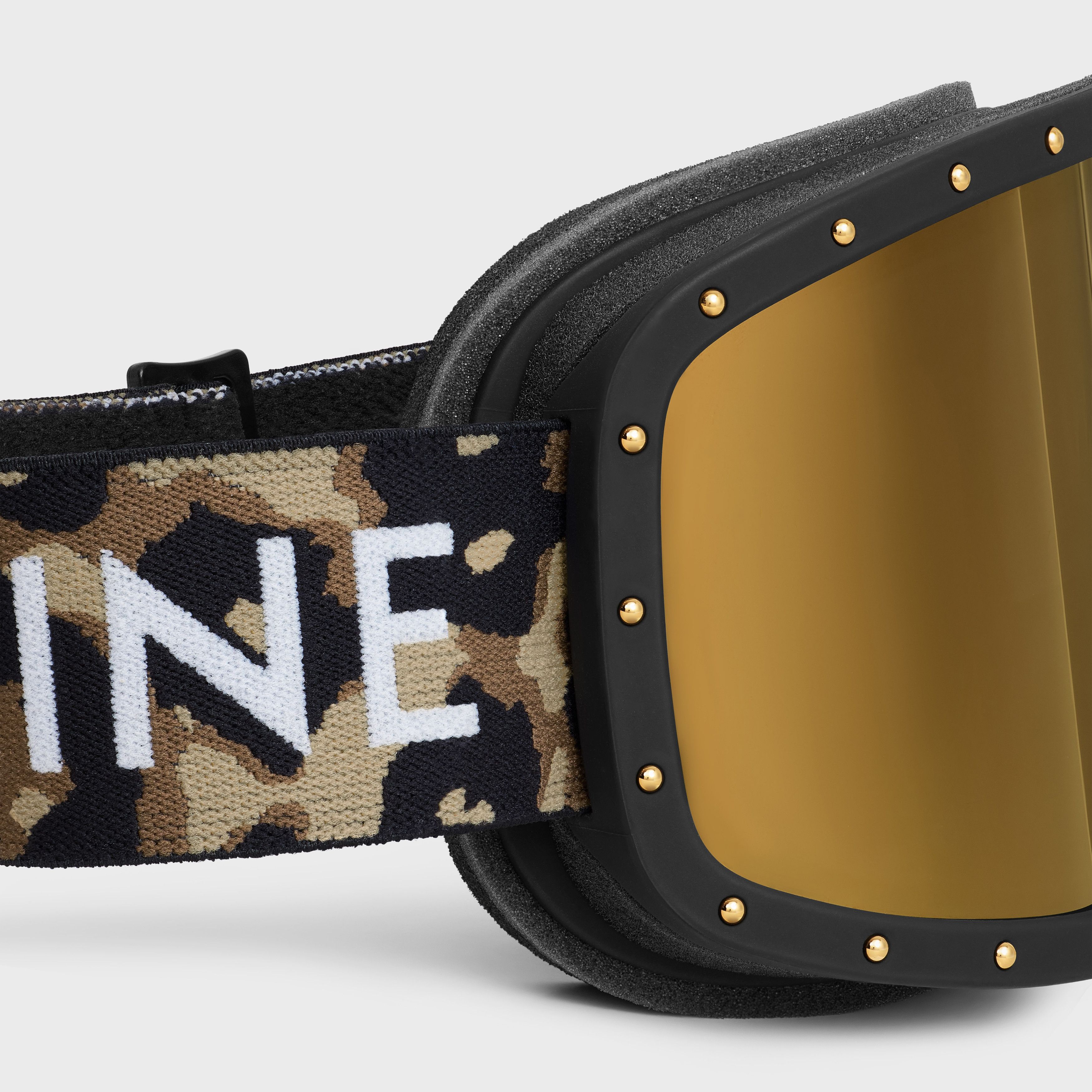 Celine CELINE Ski Mask in Plastic with Metal Studs & Mirror Lenses Size ONE SIZE - 4 Thumbnail