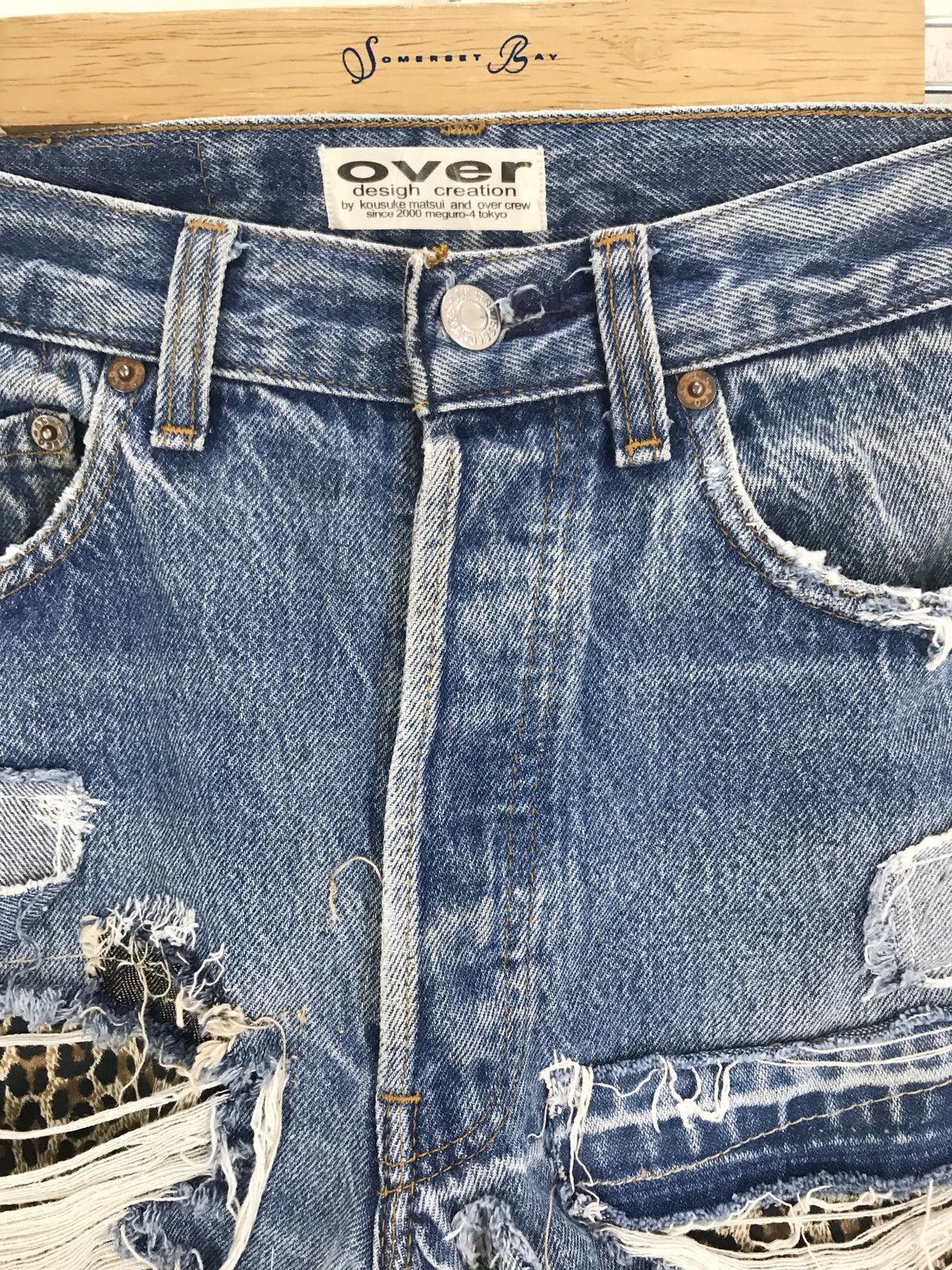 Designer × Levi's × Levi's Made & Crafted Vintage LEVIS Leopard California Reconstruct Denim Jeans Size US 31 - 2 Thumbnail