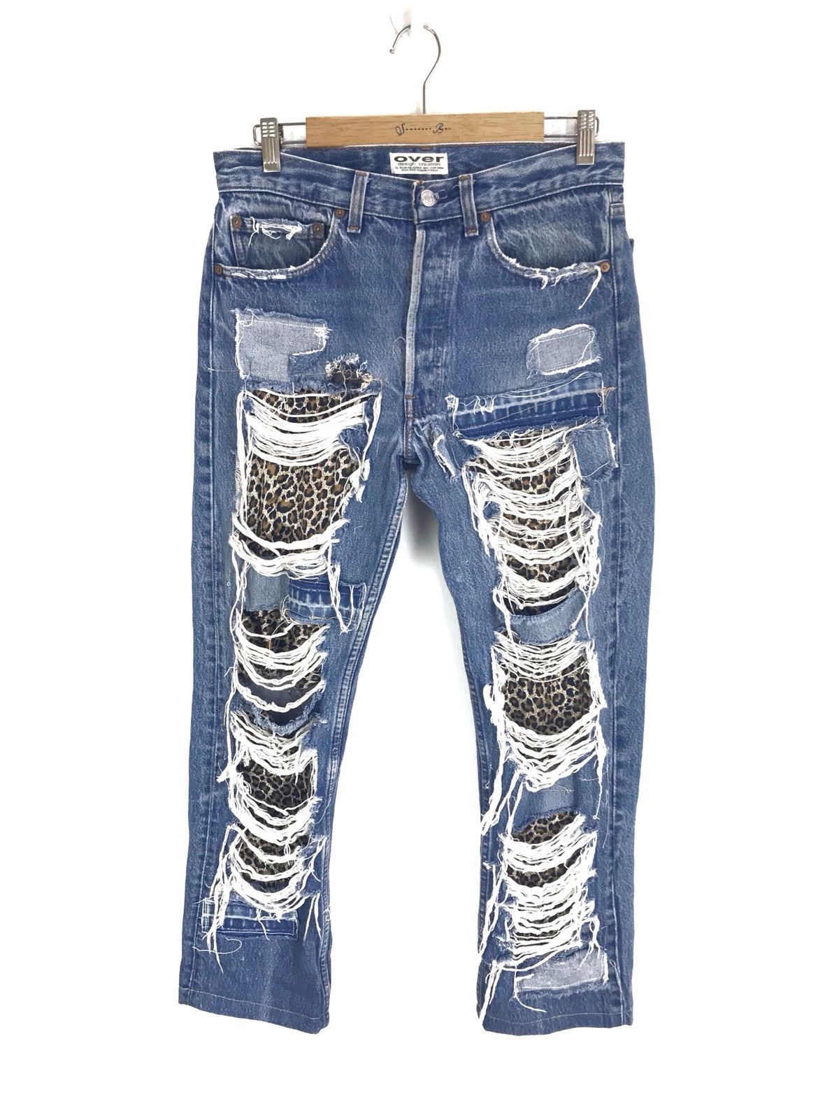 Vintage LEVIS Leopard California Reconstruct Denim Jeans