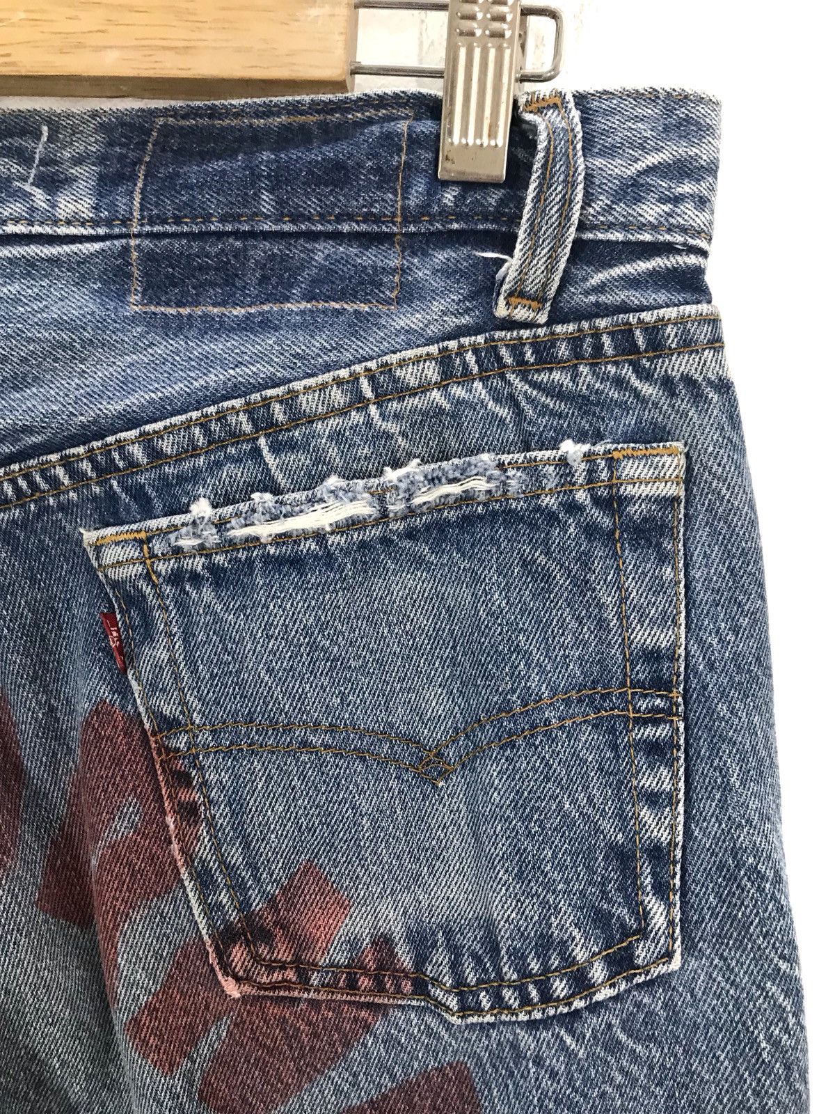 Designer × Levi's × Levi's Made & Crafted Vintage LEVIS Leopard California Reconstruct Denim Jeans Size US 31 - 14 Thumbnail