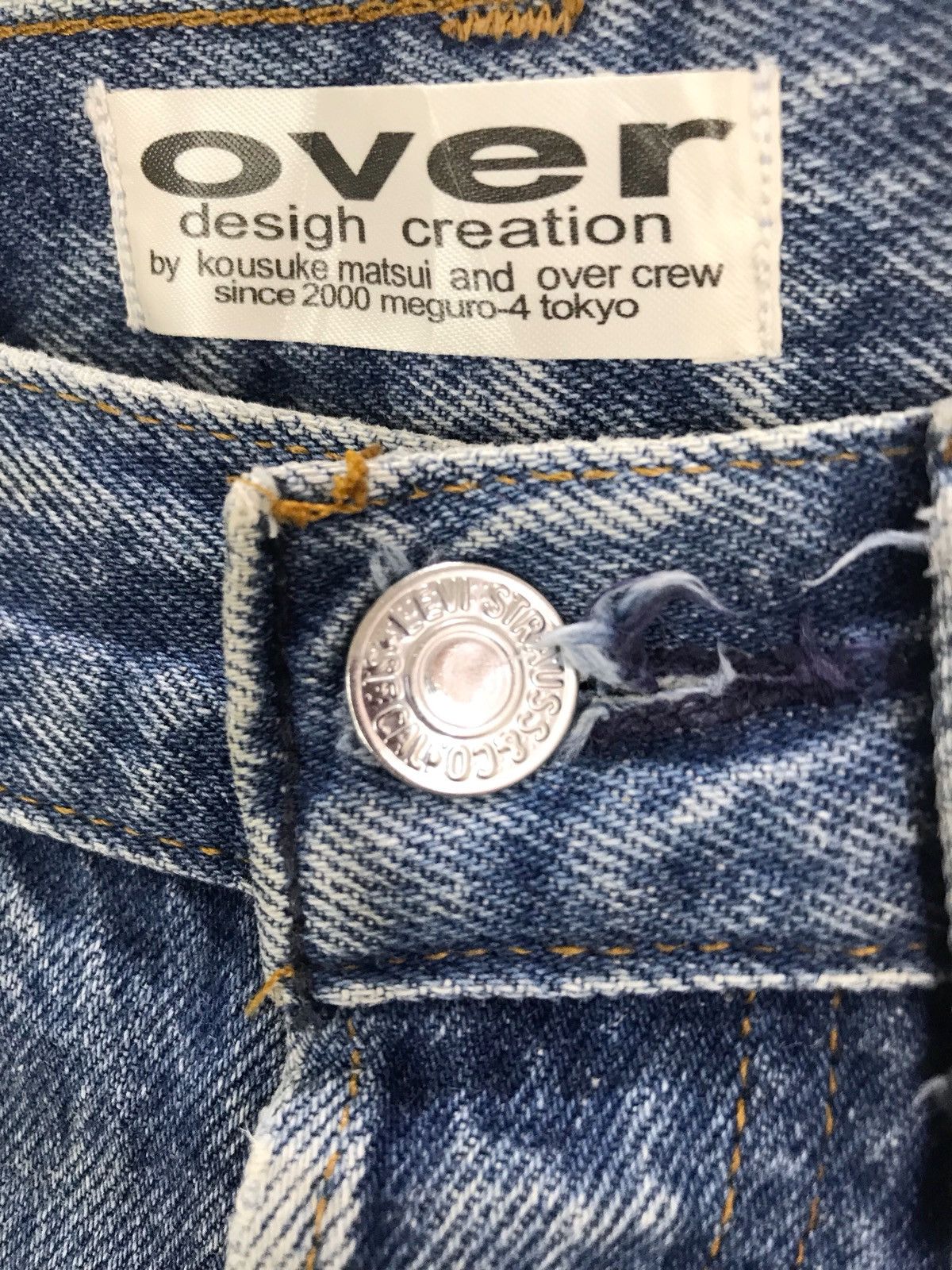 Designer × Levi's × Levi's Made & Crafted Vintage LEVIS Leopard California Reconstruct Denim Jeans Size US 31 - 15 Thumbnail