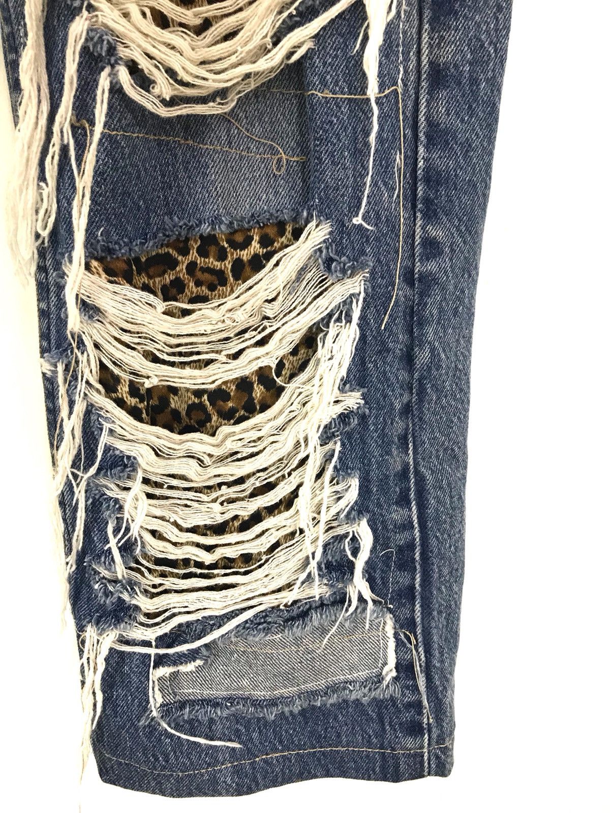 Designer × Levi's × Levi's Made & Crafted Vintage LEVIS Leopard California Reconstruct Denim Jeans Size US 31 - 8 Thumbnail