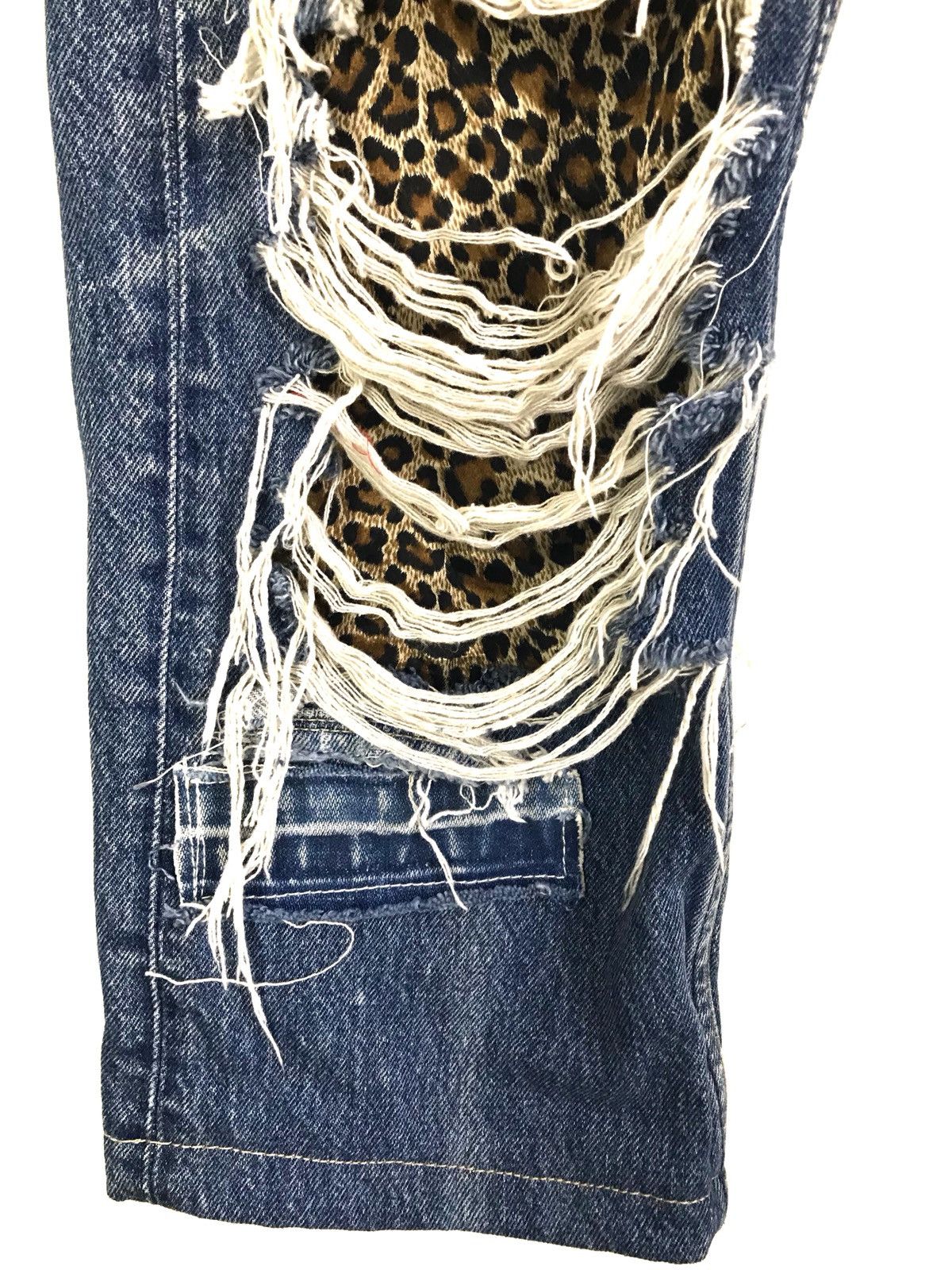 Designer × Levi's × Levi's Made & Crafted Vintage LEVIS Leopard California Reconstruct Denim Jeans Size US 31 - 5 Thumbnail