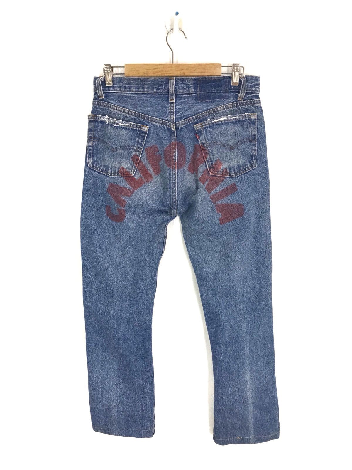 Designer × Levi's × Levi's Made & Crafted Vintage LEVIS Leopard California Reconstruct Denim Jeans Size US 31 - 9 Thumbnail