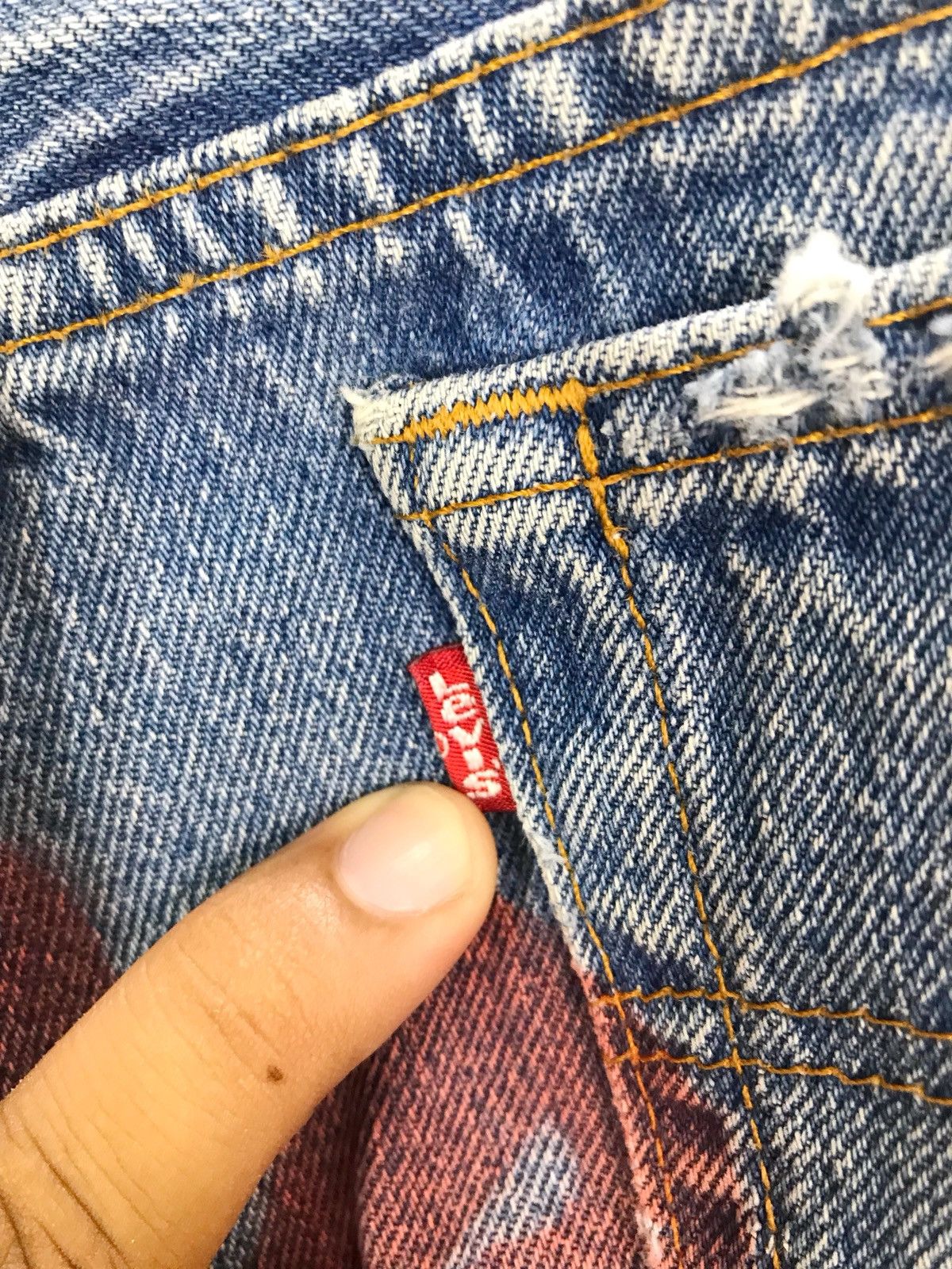 Designer × Levi's × Levi's Made & Crafted Vintage LEVIS Leopard California Reconstruct Denim Jeans Size US 31 - 13 Thumbnail