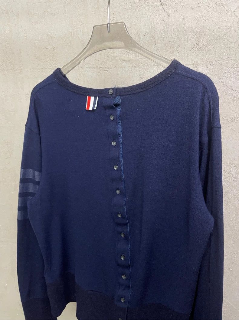 Thom Browne Thom Browne Navy Wool Cardigan Sweater- dmc Size US S / EU 44-46 / 1 - 2 Thumbnail