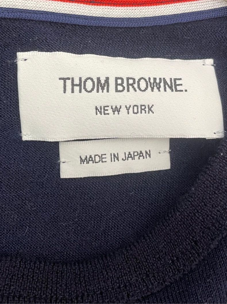 Thom Browne Thom Browne Navy Wool Cardigan Sweater- dmc Size US S / EU 44-46 / 1 - 6 Thumbnail
