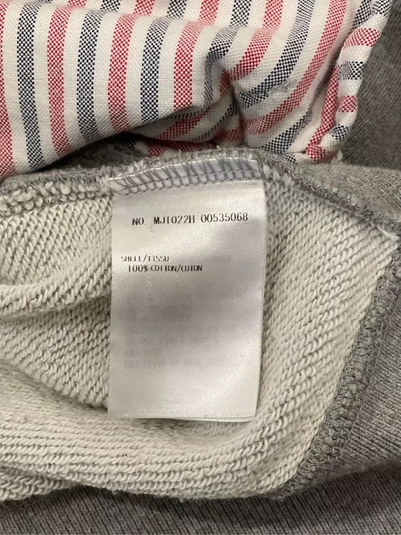 Japanese Brand Gray Zip-Up Hoodie with Striped Sleeves- dmc Size US M / EU 48-50 / 2 - 4 Thumbnail