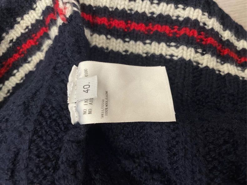 Thom Browne Thom Browne Navy Cable Knit Cardigan- dmc Size US M / EU 48-50 / 2 - 6 Thumbnail