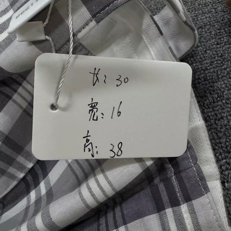 Thom Browne THOM BROWNE Gray White Plaid Tote Bag- dmc Size ONE SIZE - 4 Thumbnail